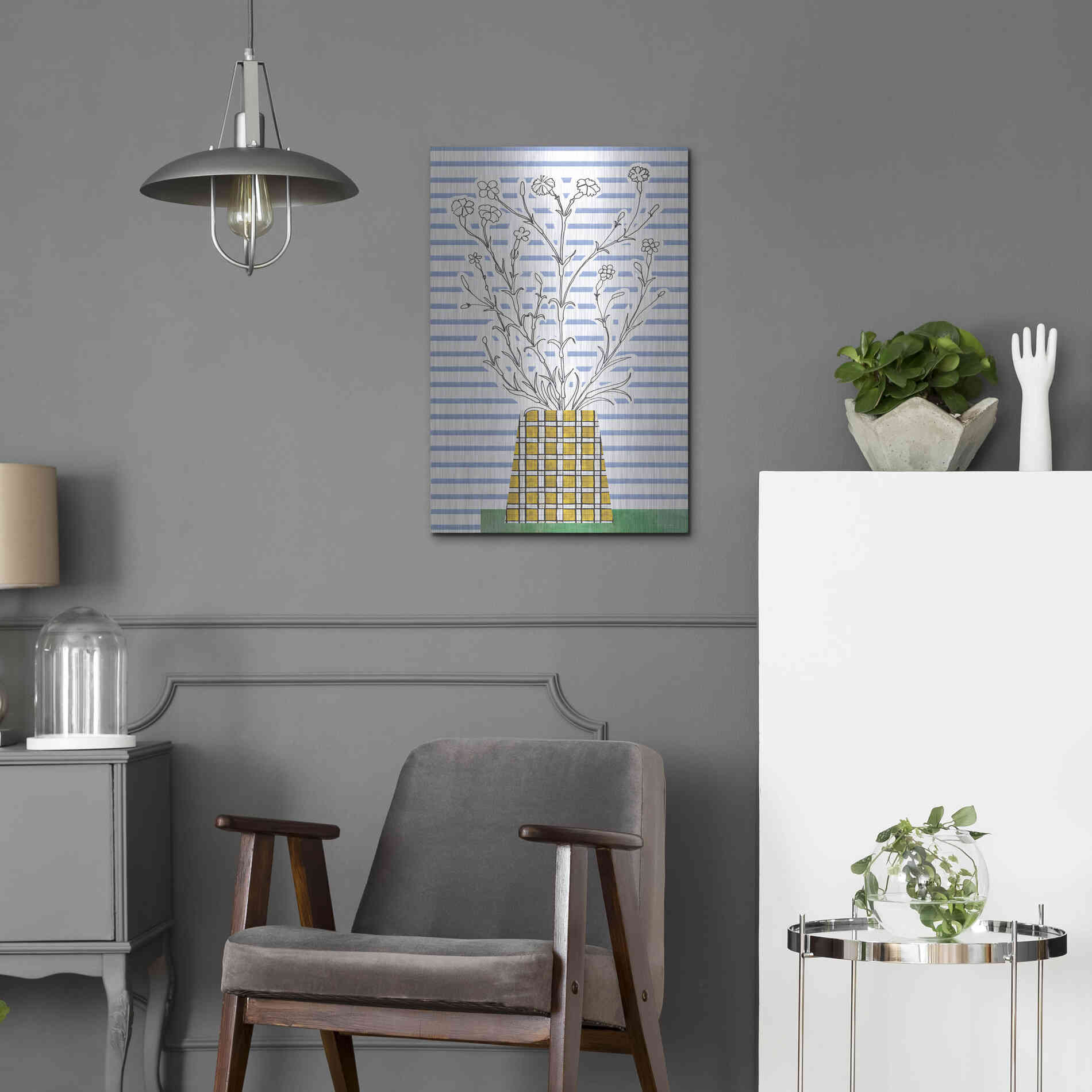 Luxe Metal Art 'Patch of Grass' by Kamdon Kreations, Metal Wall Art,16x24