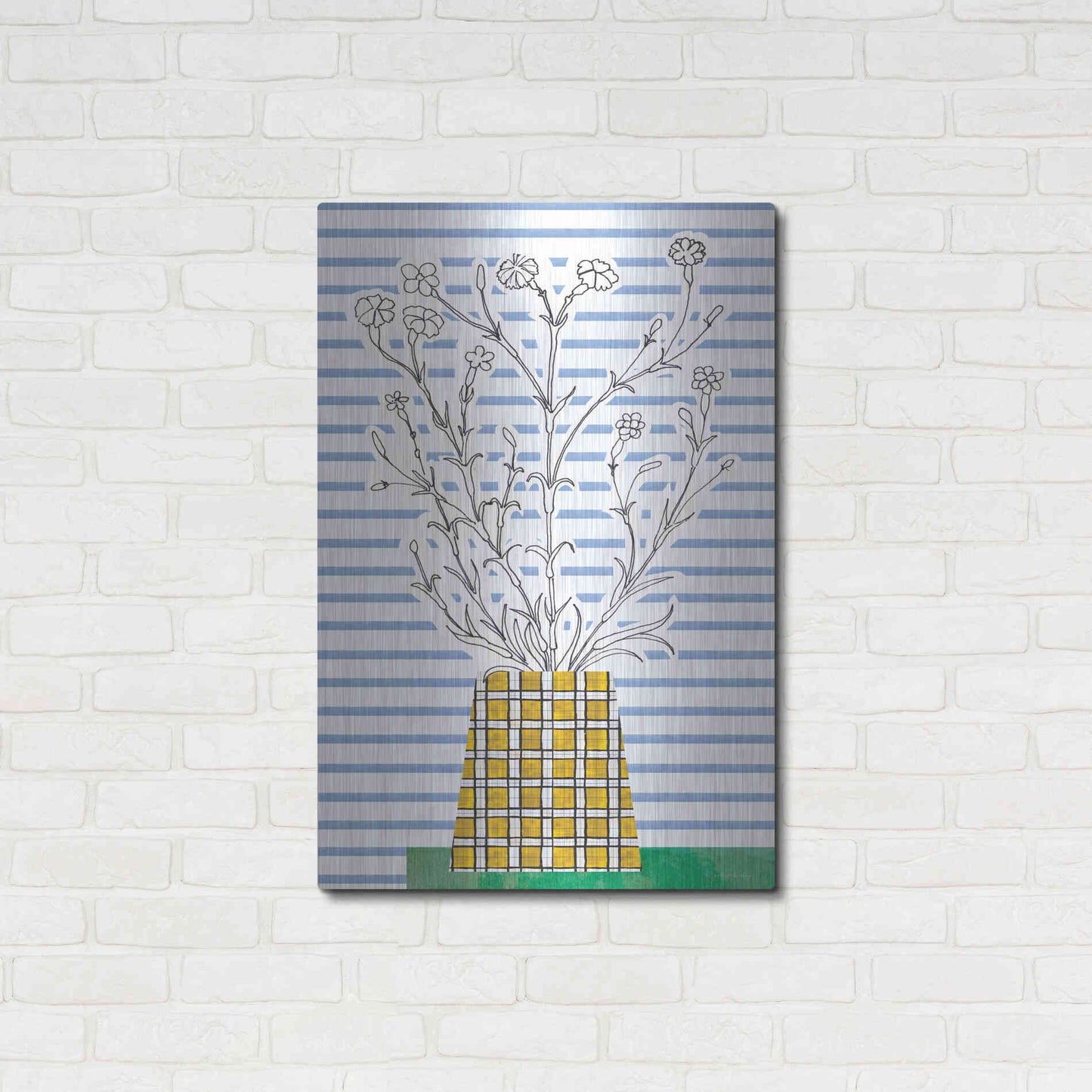 Luxe Metal Art 'Patch of Grass' by Kamdon Kreations, Metal Wall Art,24x36