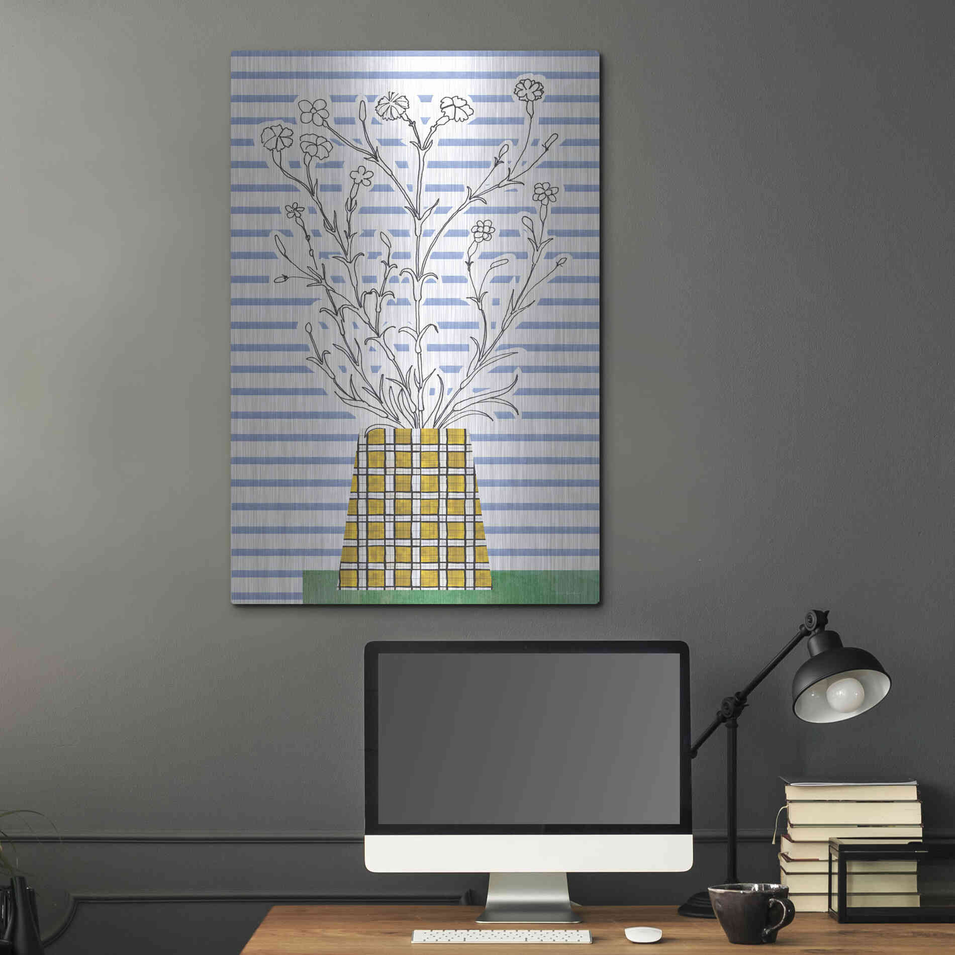 Luxe Metal Art 'Patch of Grass' by Kamdon Kreations, Metal Wall Art,24x36