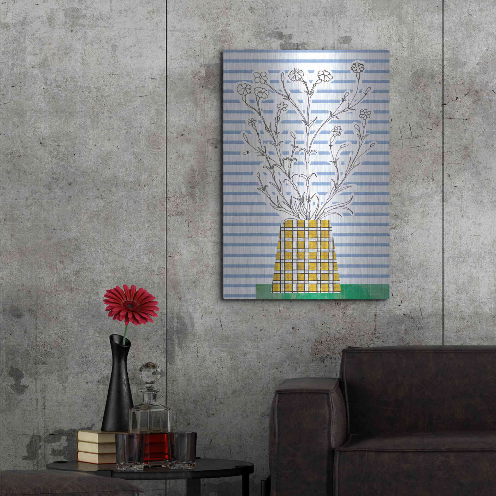 Luxe Metal Art 'Patch of Grass' by Kamdon Kreations, Metal Wall Art,24x36