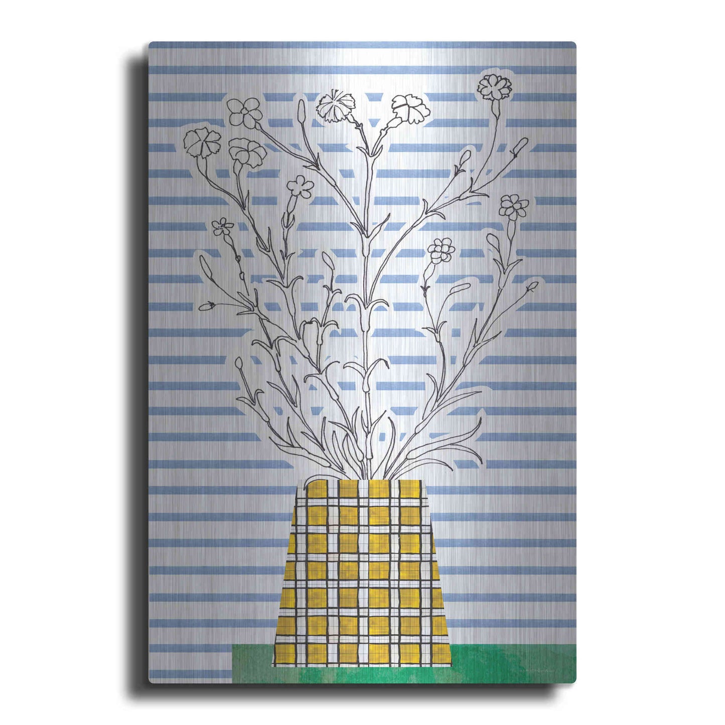 Luxe Metal Art 'Patch of Grass' by Kamdon Kreations, Metal Wall Art