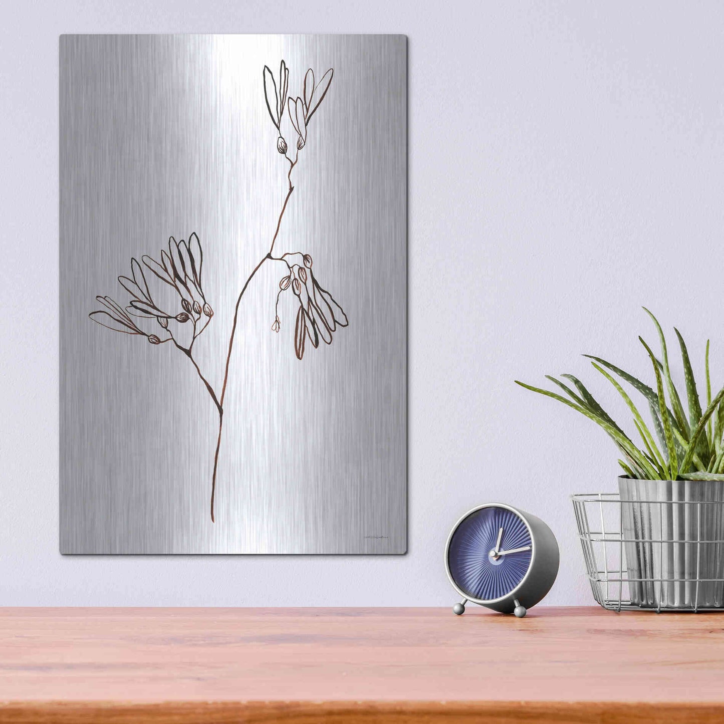 Luxe Metal Art 'A little Split' by Kamdon Kreations, Metal Wall Art,12x16