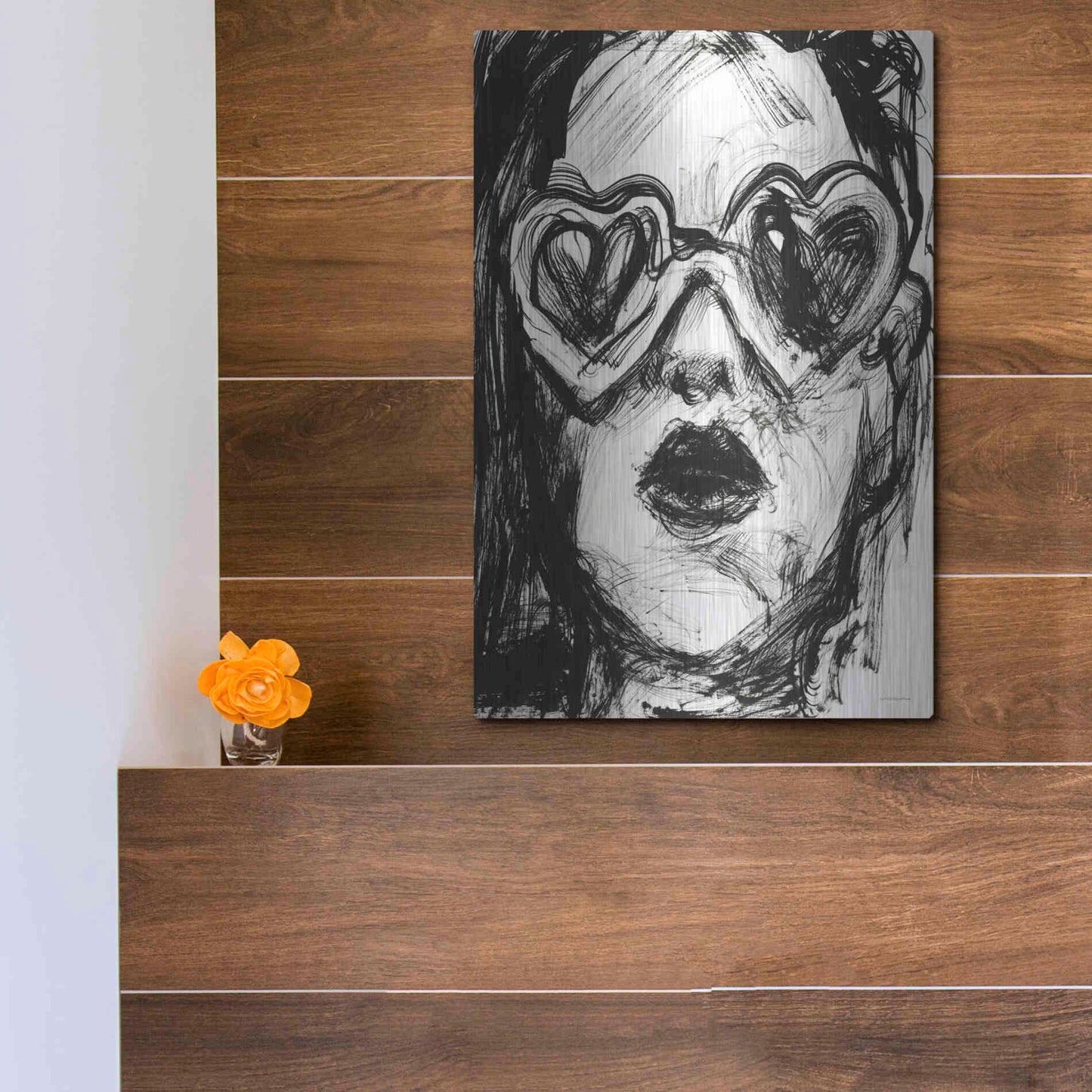 Luxe Metal Art 'Love Goggles' by Kamdon Kreations, Metal Wall Art,12x16