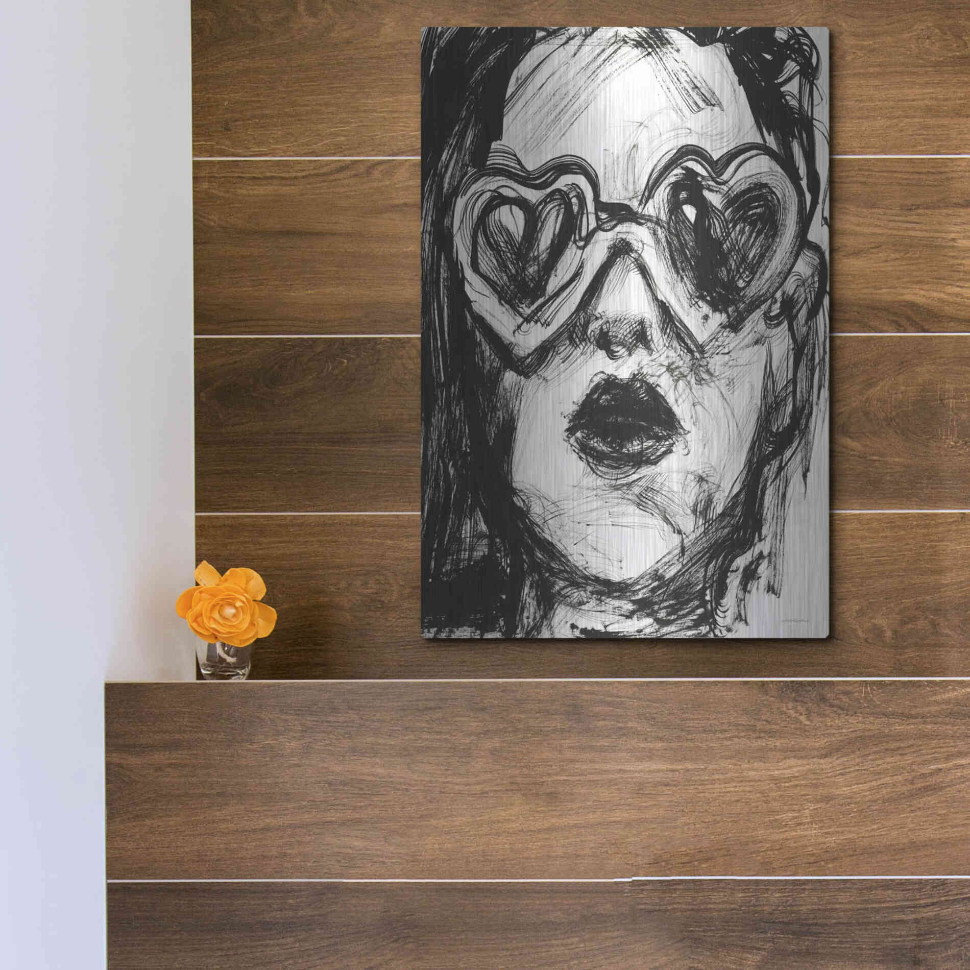Luxe Metal Art 'Love Goggles' by Kamdon Kreations, Metal Wall Art,12x16