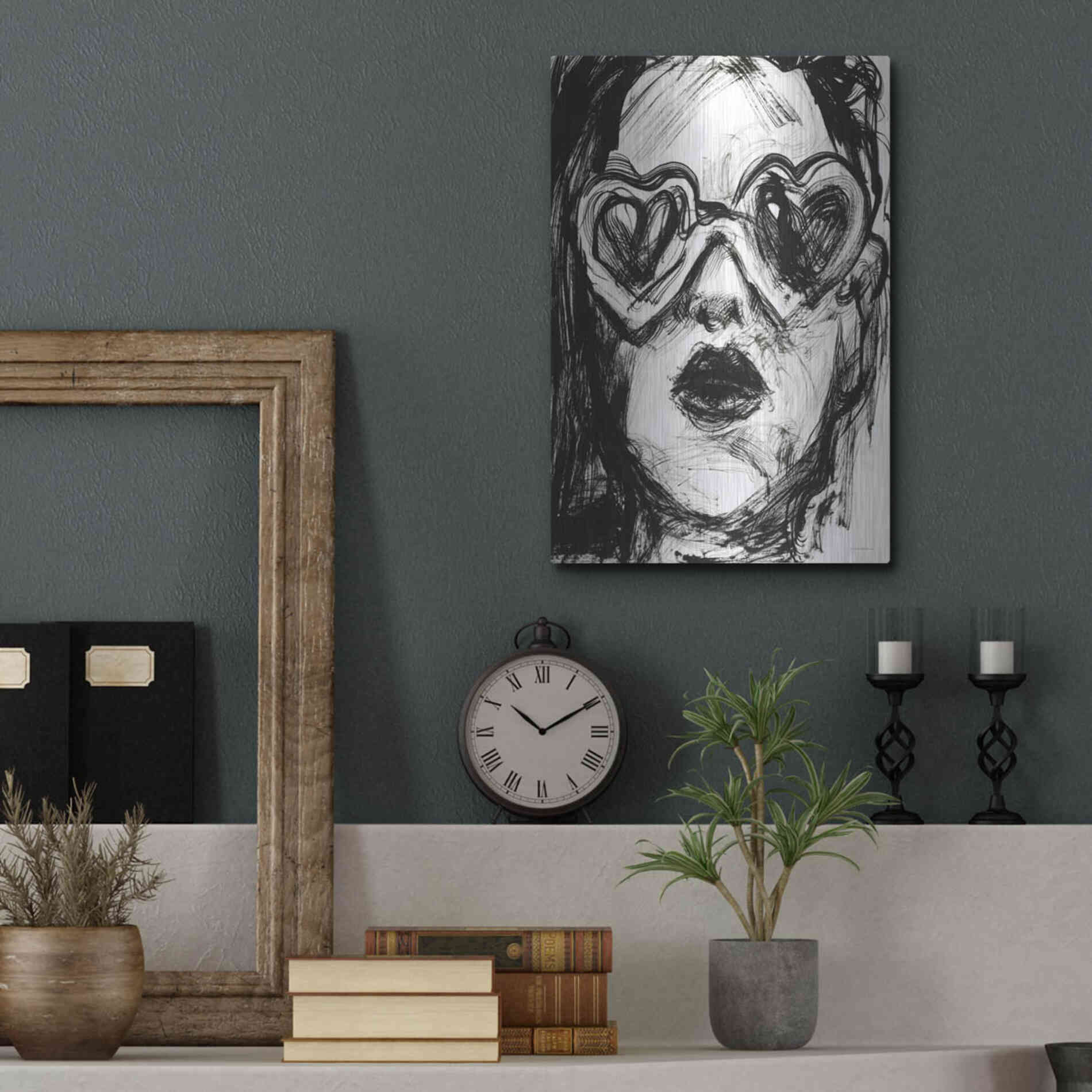 Luxe Metal Art 'Love Goggles' by Kamdon Kreations, Metal Wall Art,12x16