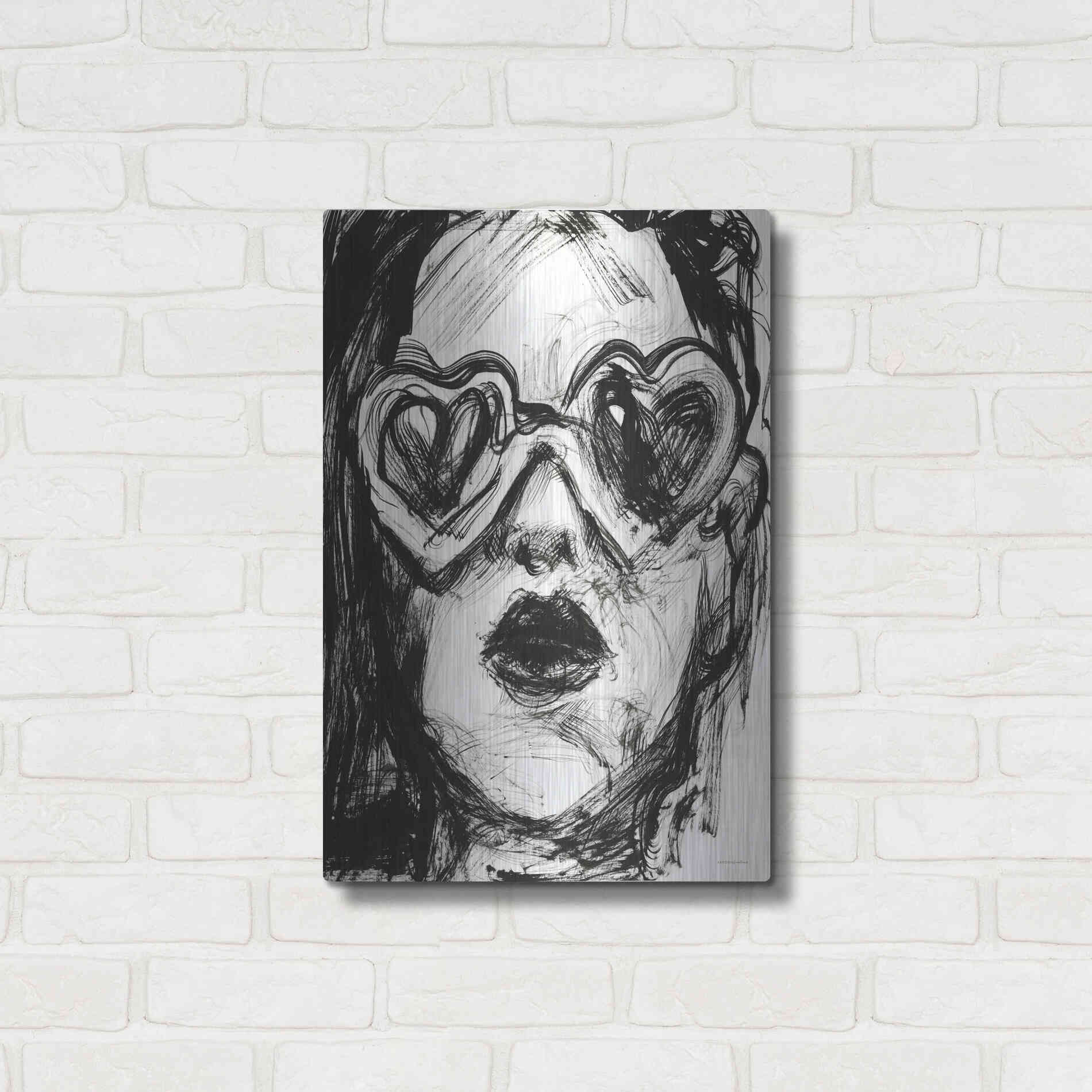Luxe Metal Art 'Love Goggles' by Kamdon Kreations, Metal Wall Art,16x24