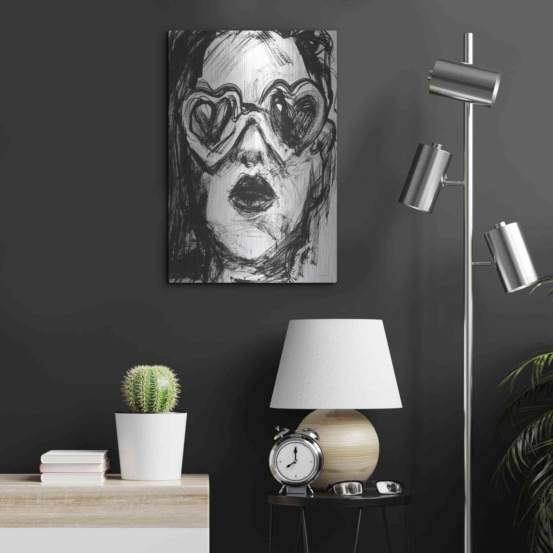 Luxe Metal Art 'Love Goggles' by Kamdon Kreations, Metal Wall Art,16x24