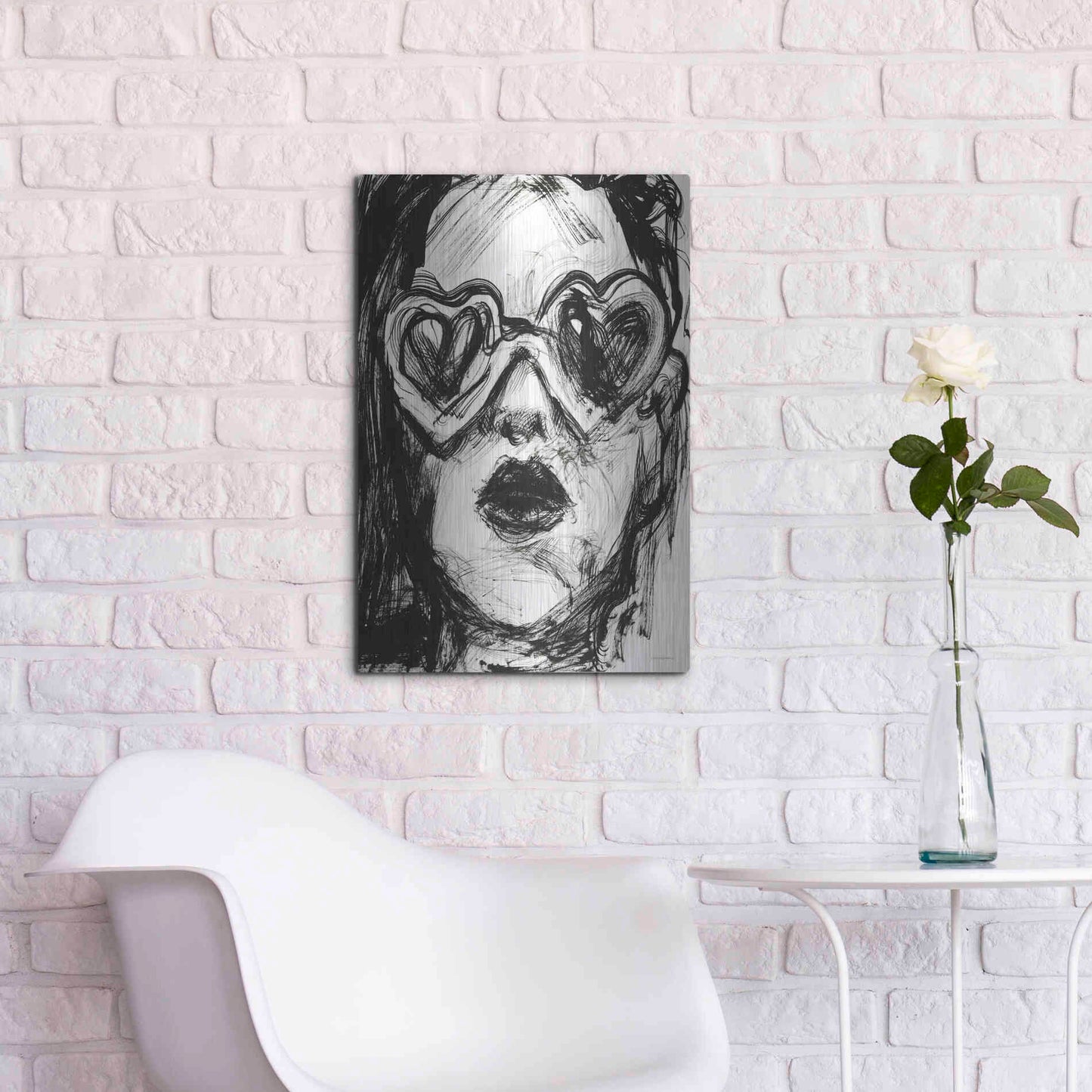 Luxe Metal Art 'Love Goggles' by Kamdon Kreations, Metal Wall Art,16x24