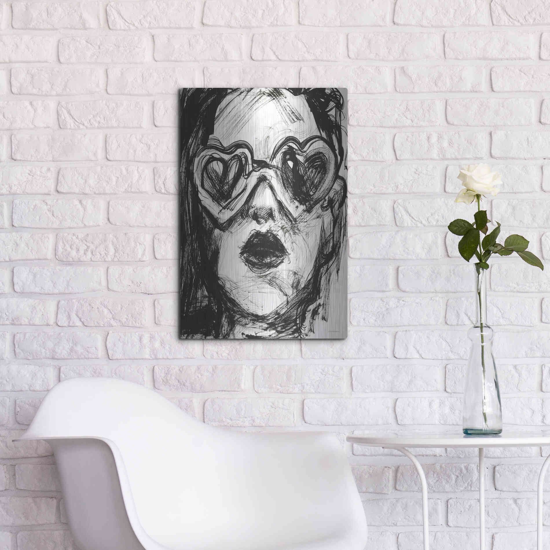 Luxe Metal Art 'Love Goggles' by Kamdon Kreations, Metal Wall Art,16x24