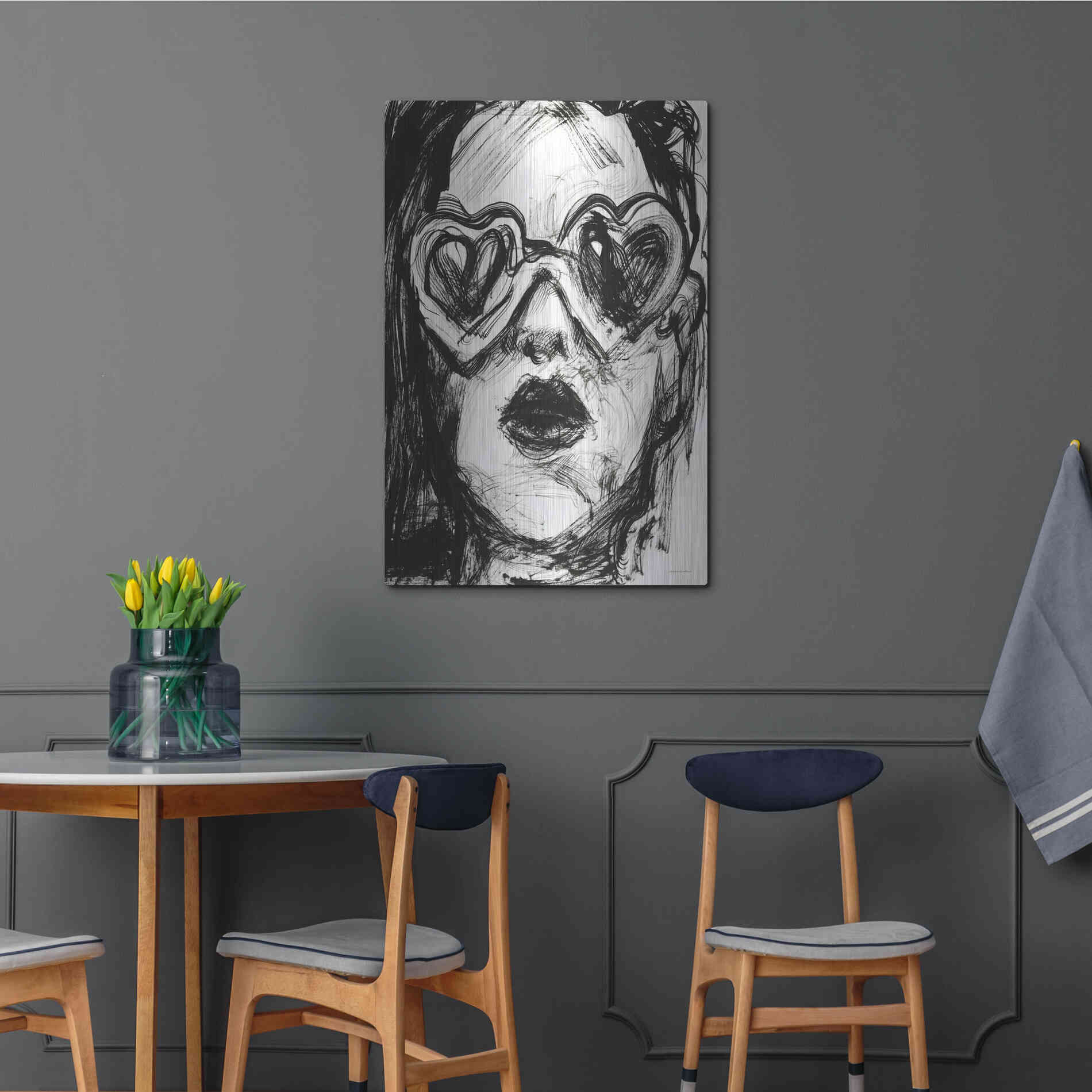 Luxe Metal Art 'Love Goggles' by Kamdon Kreations, Metal Wall Art,24x36
