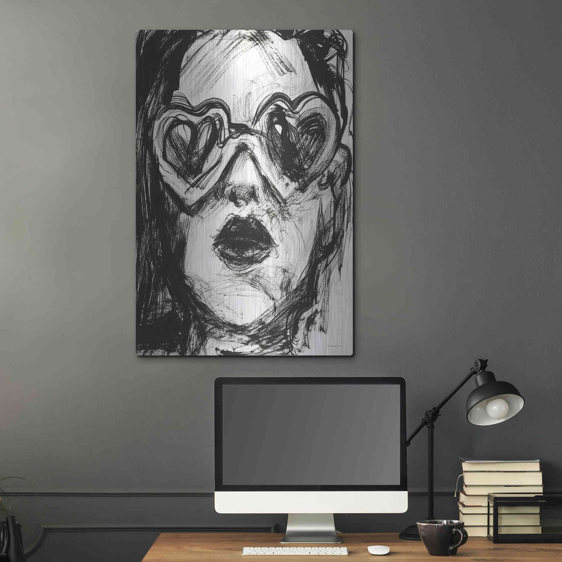 Luxe Metal Art 'Love Goggles' by Kamdon Kreations, Metal Wall Art,24x36