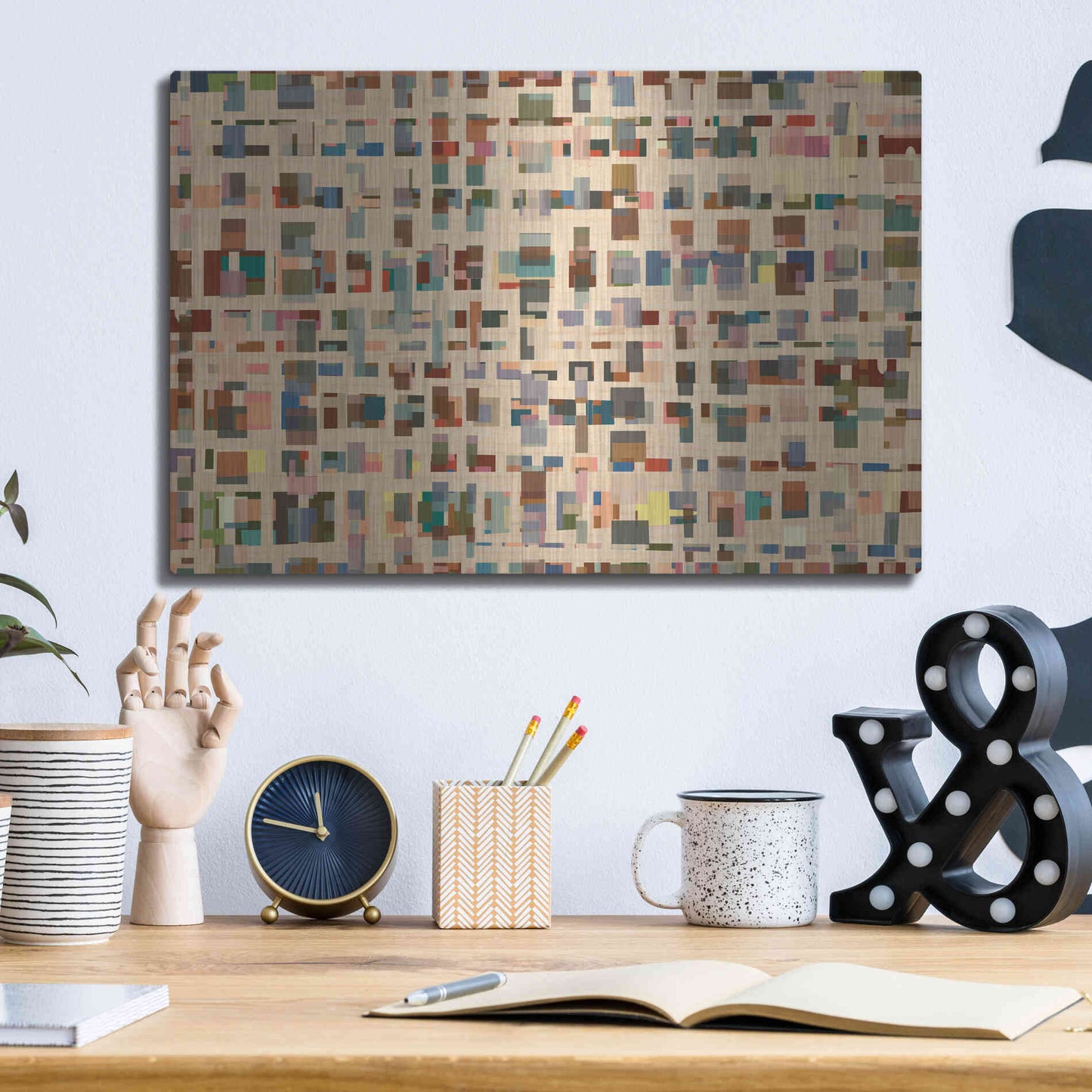Luxe Metal Art 'From 1st Street to 16th' by Kamdon Kreations, Metal Wall Art,16x12