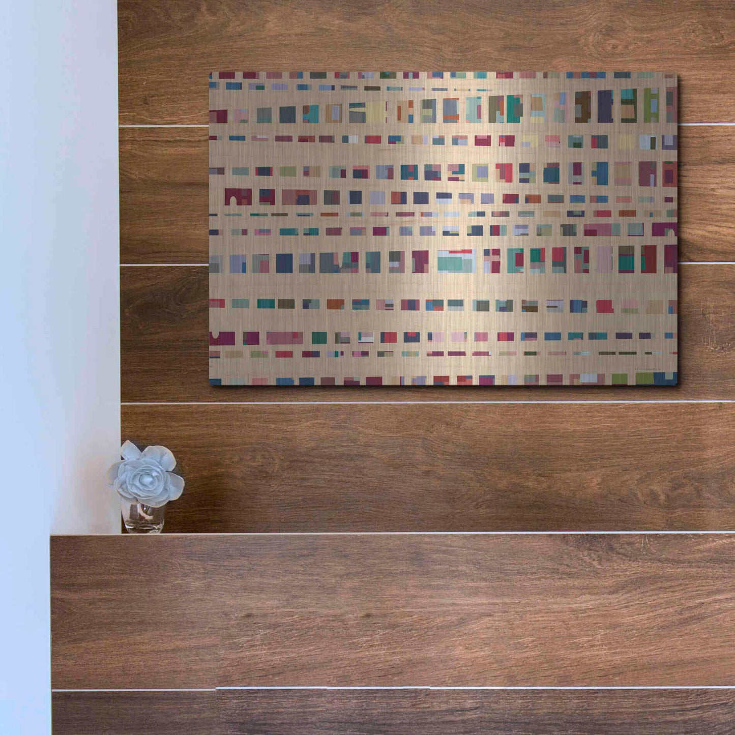 Luxe Metal Art 'The Space Between Us' by Kamdon Kreations, Metal Wall Art,16x12