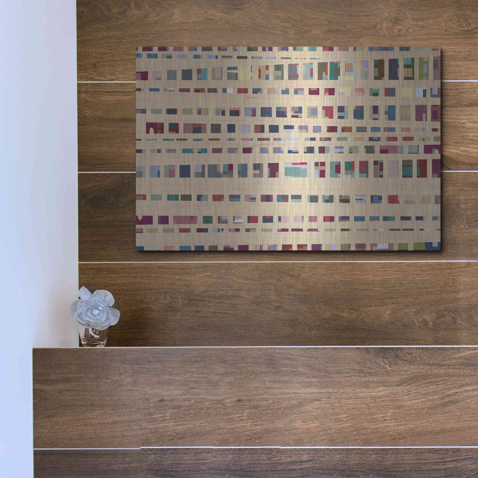 Luxe Metal Art 'The Space Between Us' by Kamdon Kreations, Metal Wall Art,16x12