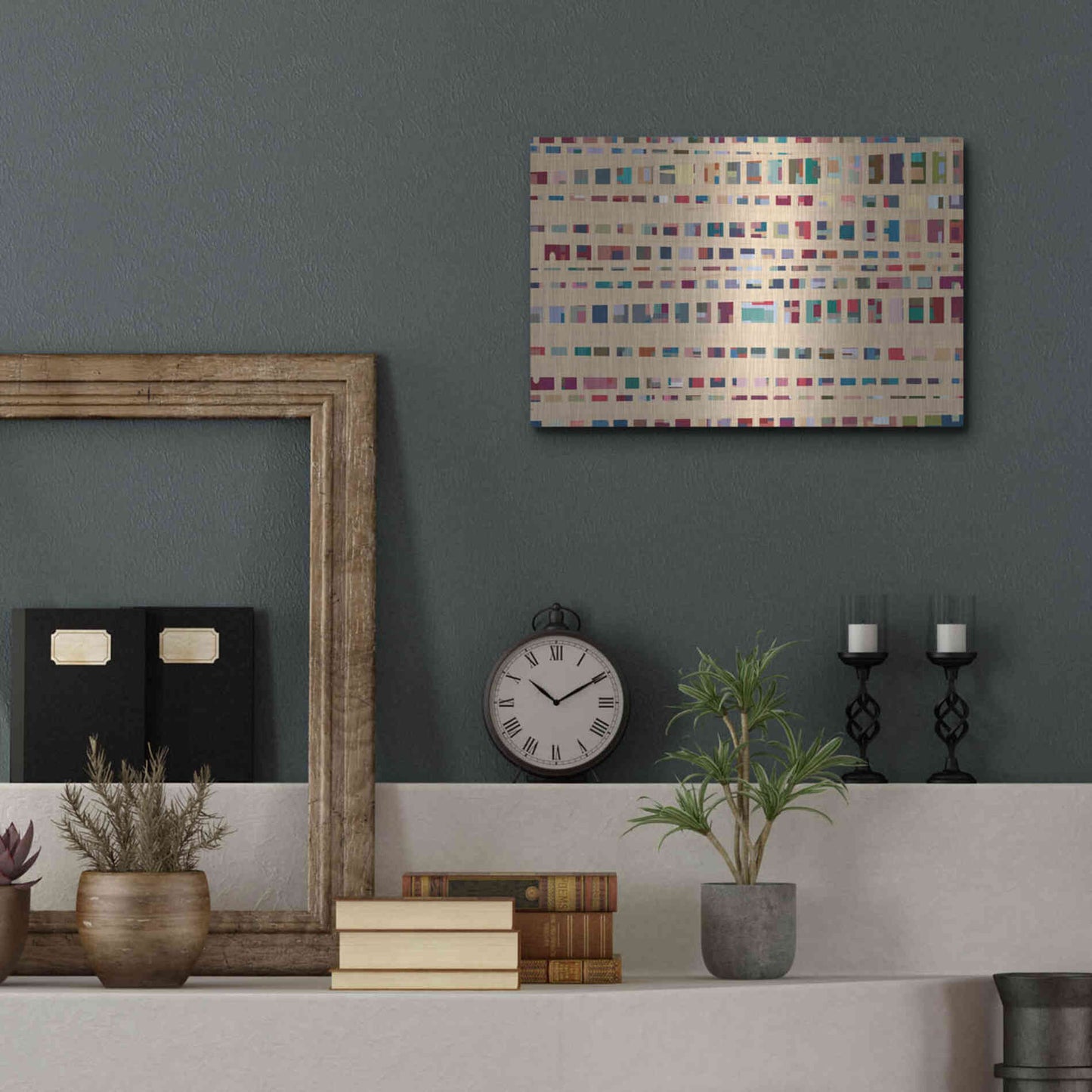 Luxe Metal Art 'The Space Between Us' by Kamdon Kreations, Metal Wall Art,16x12