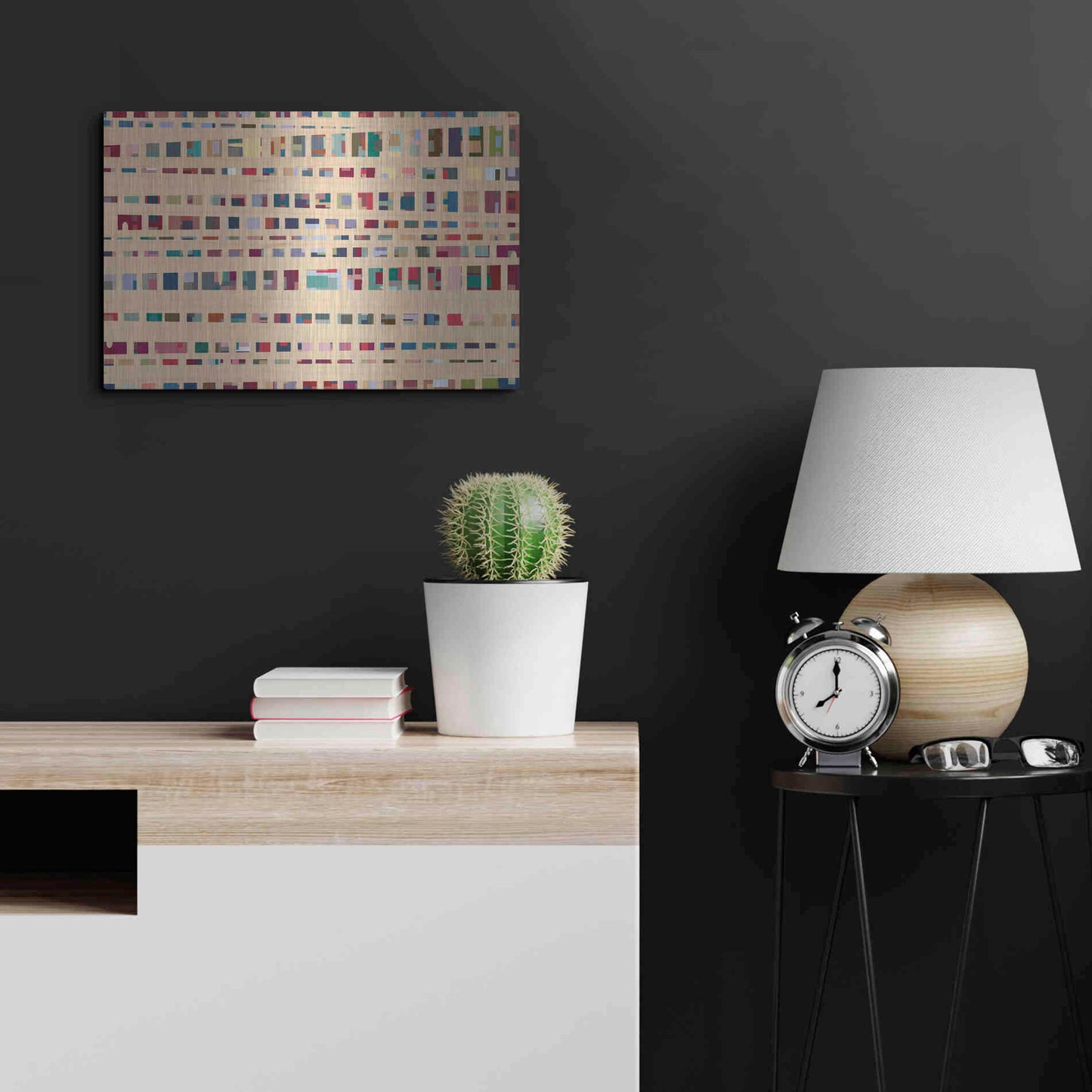 Luxe Metal Art 'The Space Between Us' by Kamdon Kreations, Metal Wall Art,24x16