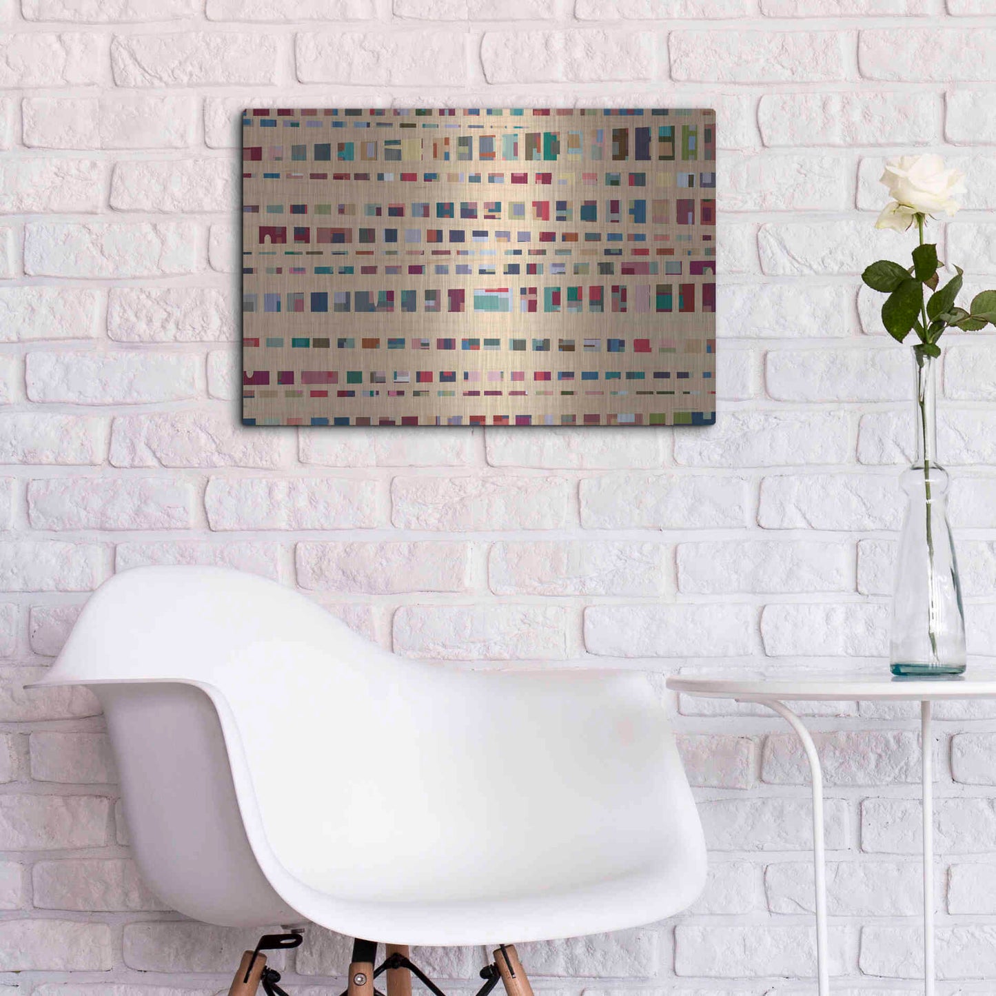Luxe Metal Art 'The Space Between Us' by Kamdon Kreations, Metal Wall Art,24x16
