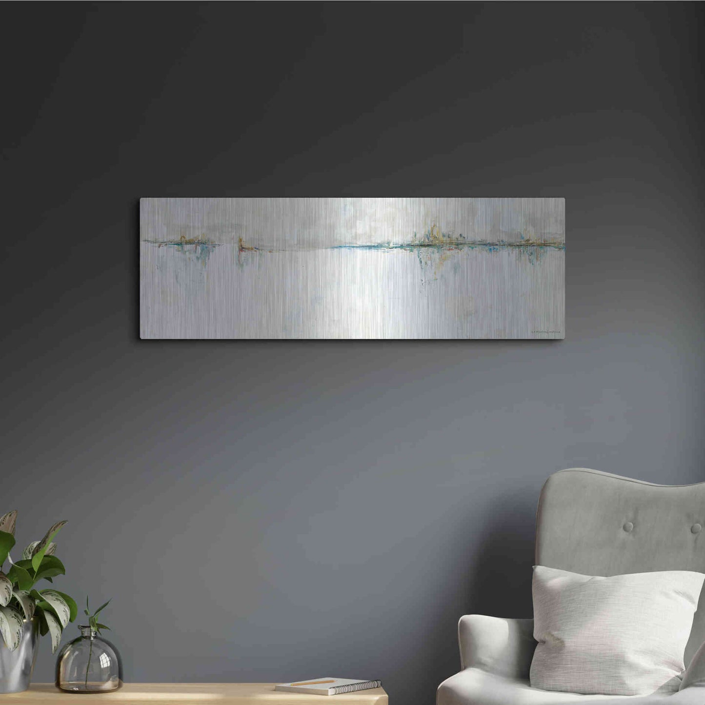 Luxe Metal Art 'A New Day    ' by Kamdon Kreations, Metal Wall Art,36x12
