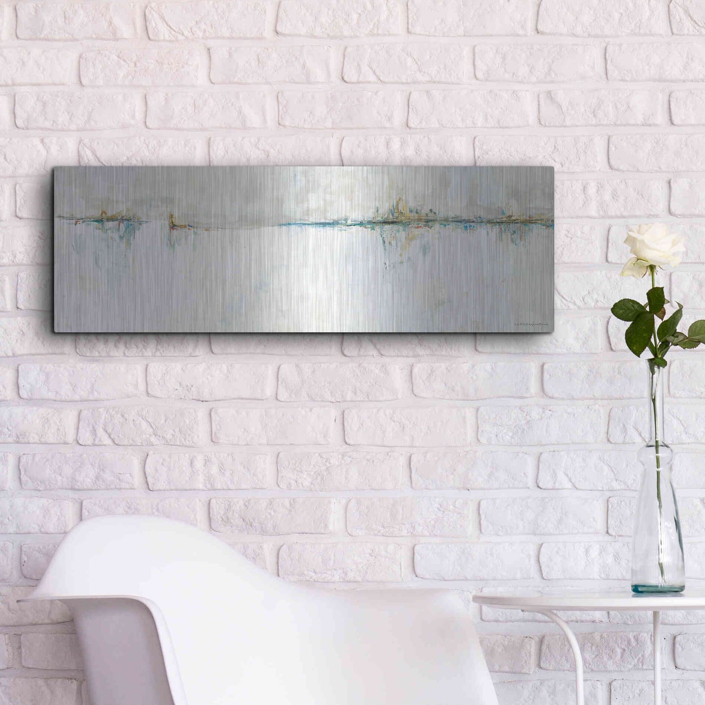 Luxe Metal Art 'A New Day    ' by Kamdon Kreations, Metal Wall Art,36x12