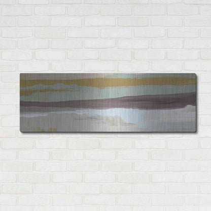 Luxe Metal Art 'On the Horizon   ' by Kamdon Kreations, Metal Wall Art,48x16