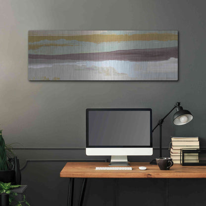 Luxe Metal Art 'On the Horizon   ' by Kamdon Kreations, Metal Wall Art,48x16
