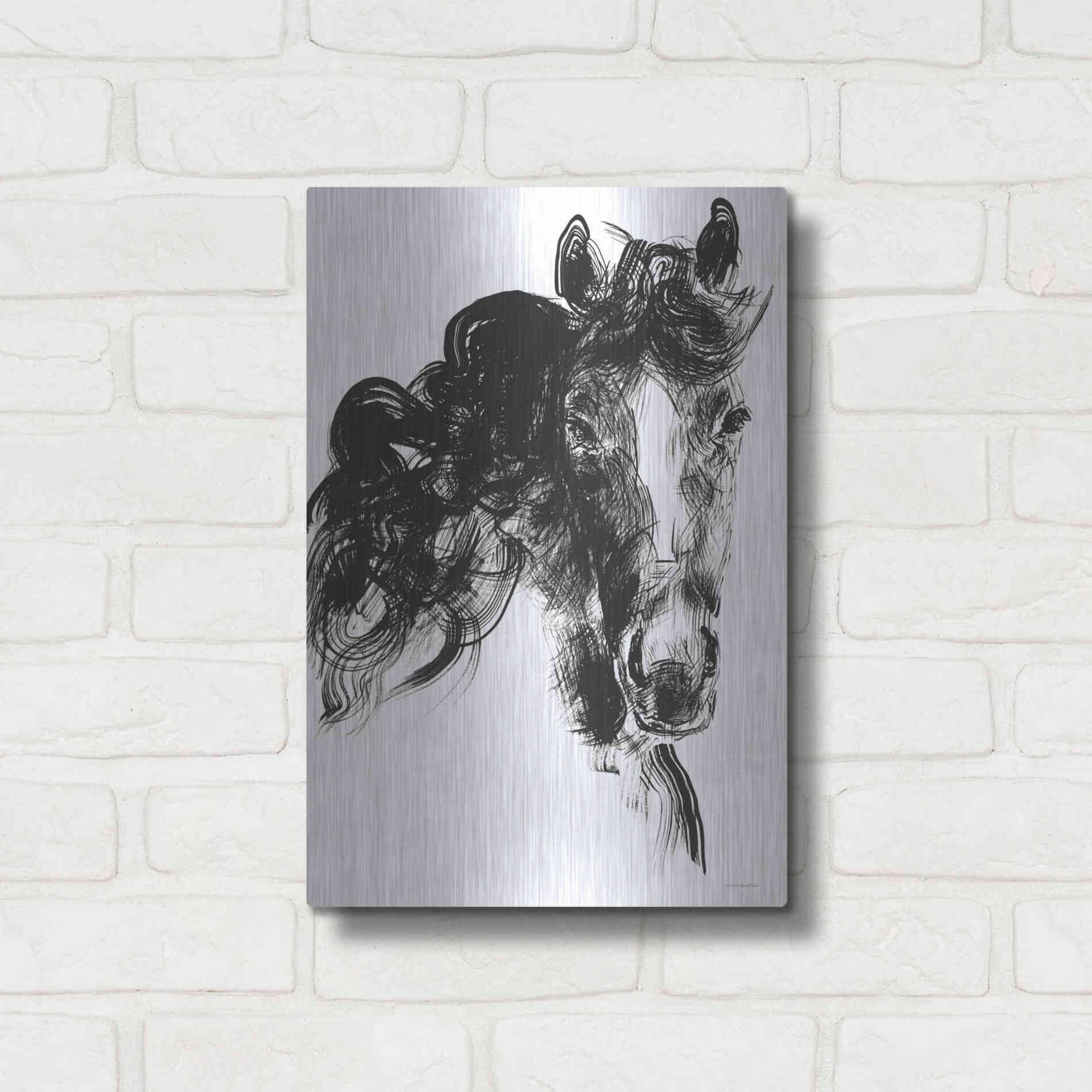Luxe Metal Art 'Sweet Filly' by Kamdon Kreations, Metal Wall Art,12x16