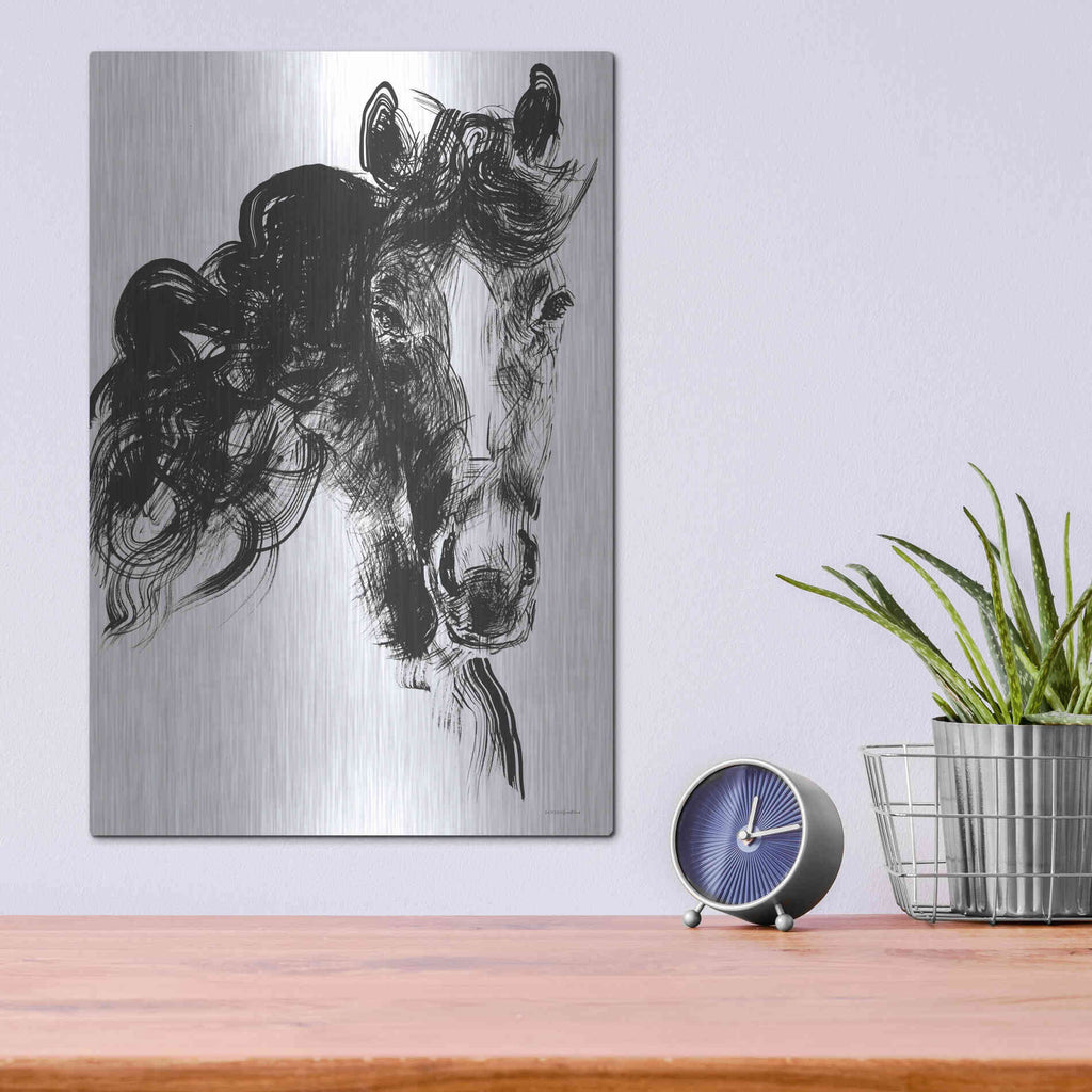 Luxe Metal Art 'Sweet Filly' by Kamdon Kreations, Metal Wall Art,12x16