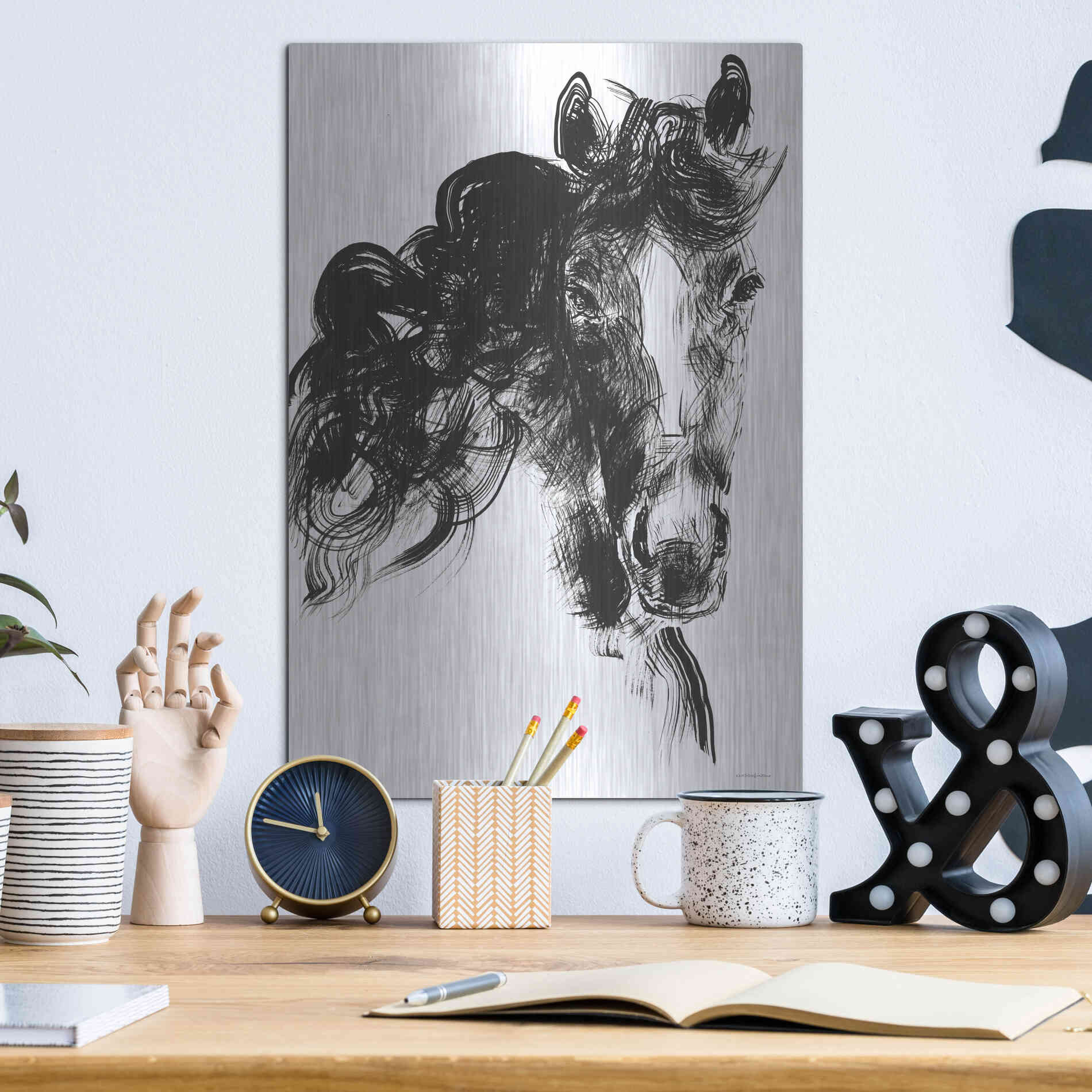 Luxe Metal Art 'Sweet Filly' by Kamdon Kreations, Metal Wall Art,12x16