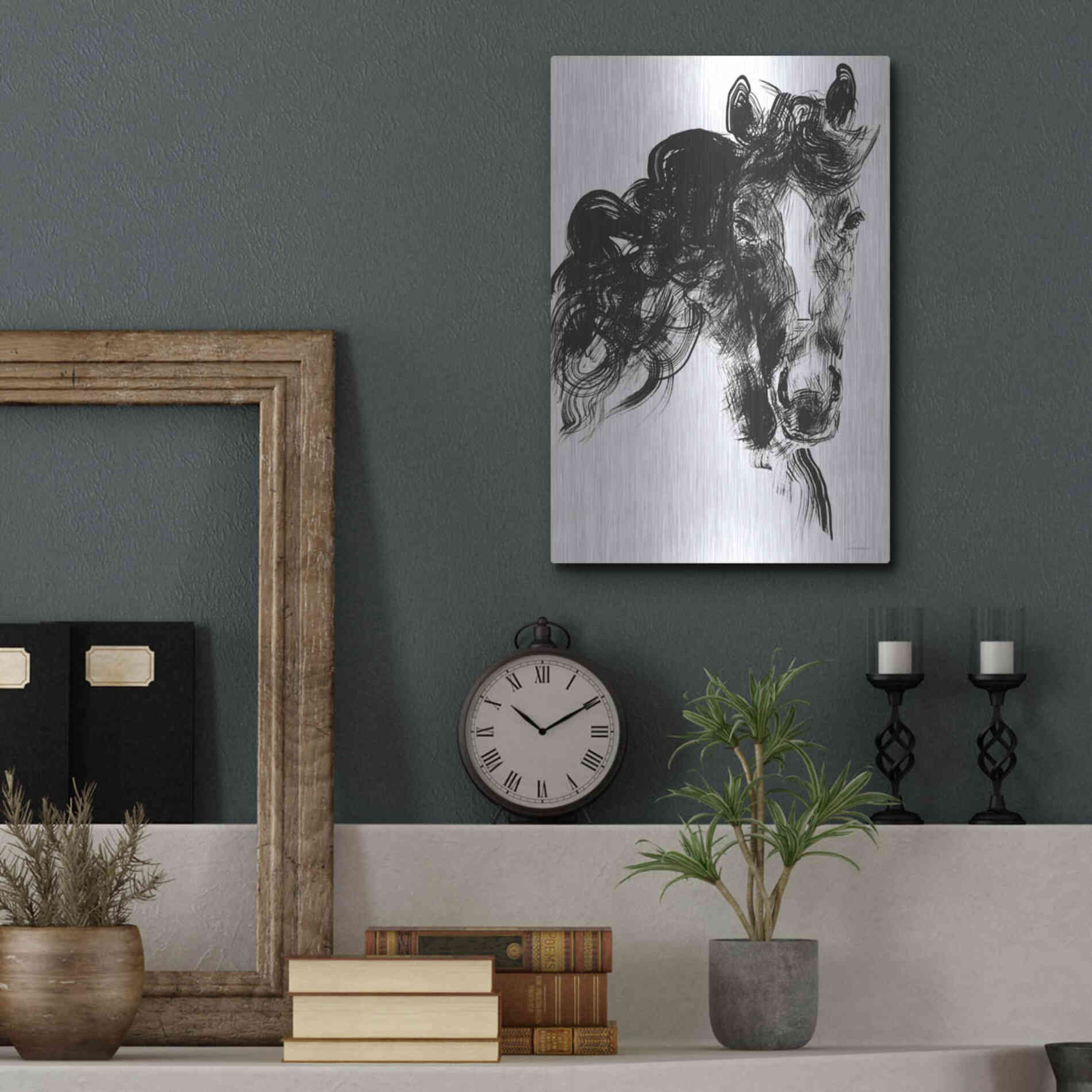 Luxe Metal Art 'Sweet Filly' by Kamdon Kreations, Metal Wall Art,12x16