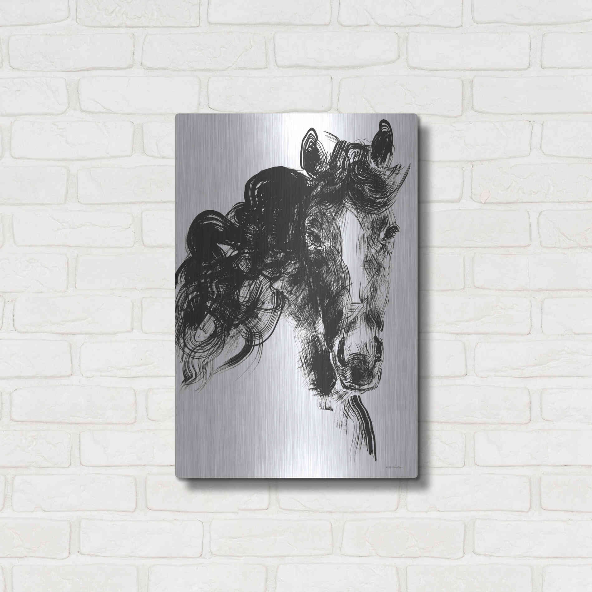 Luxe Metal Art 'Sweet Filly' by Kamdon Kreations, Metal Wall Art,16x24