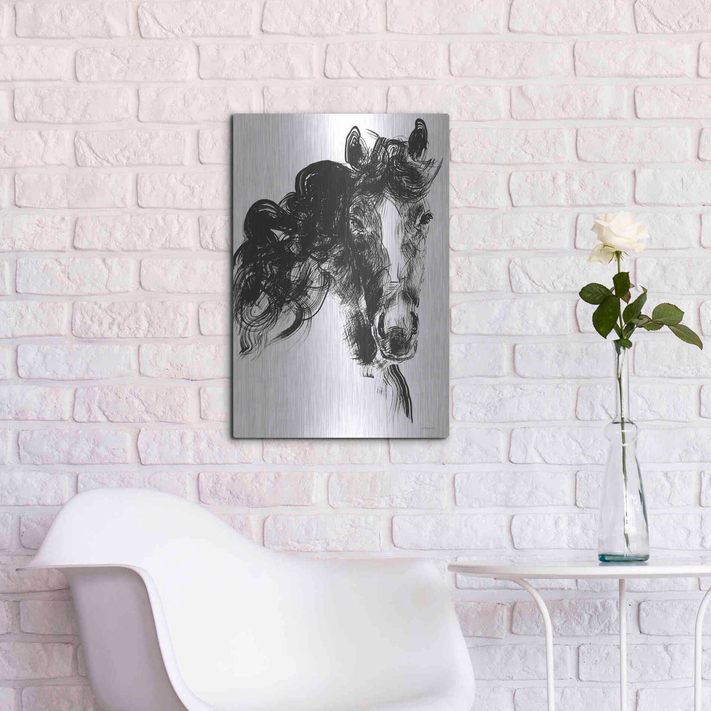 Luxe Metal Art 'Sweet Filly' by Kamdon Kreations, Metal Wall Art,16x24