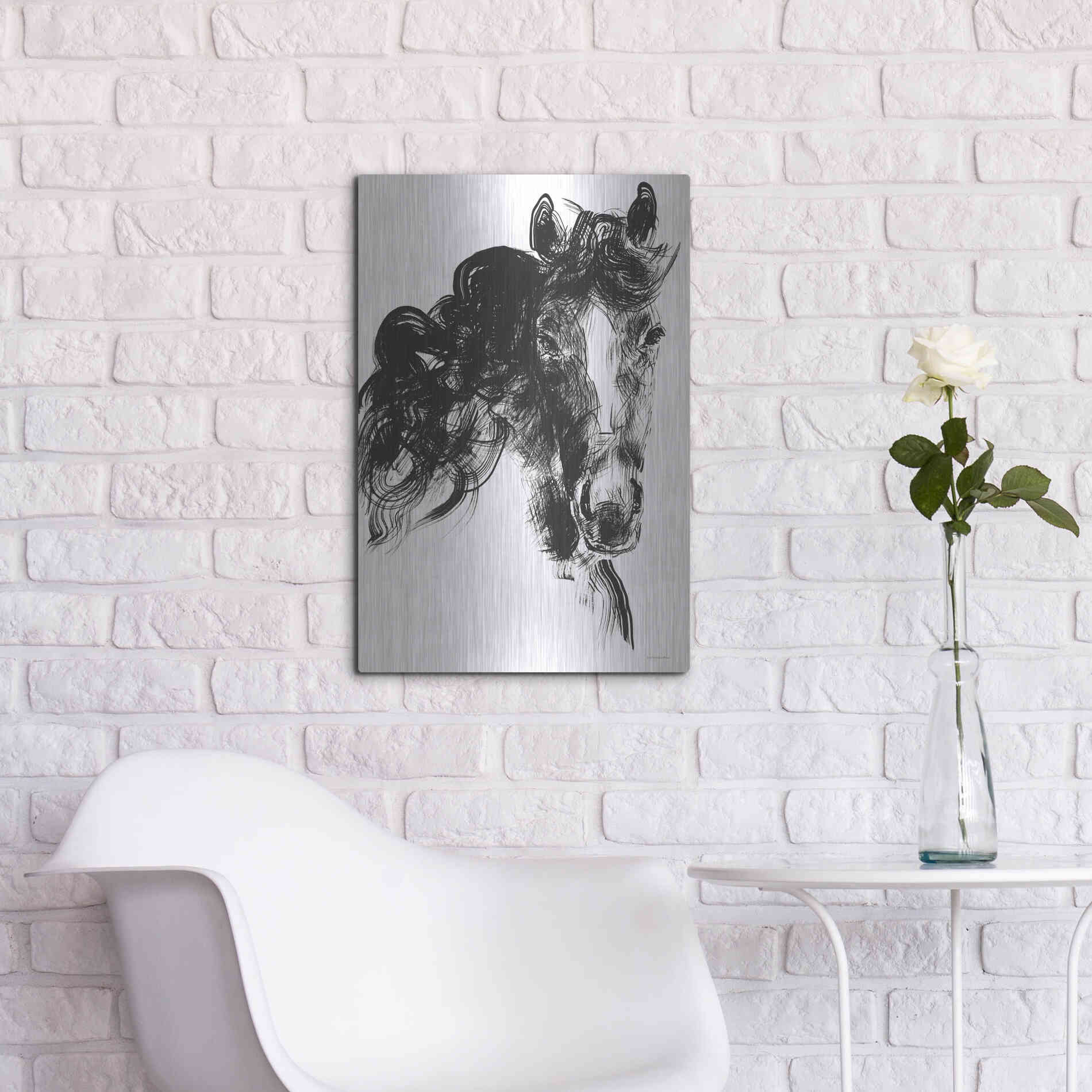 Luxe Metal Art 'Sweet Filly' by Kamdon Kreations, Metal Wall Art,16x24