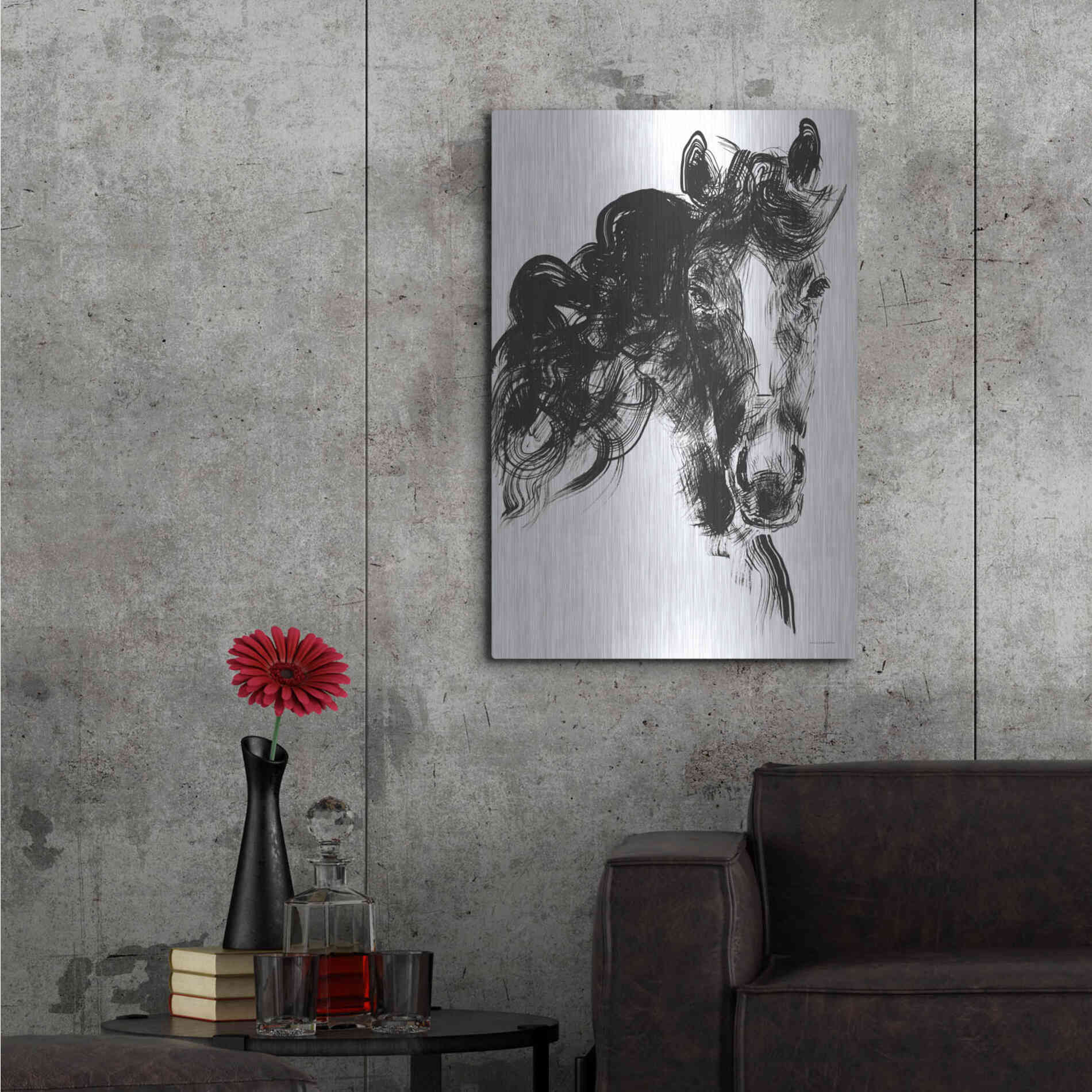 Luxe Metal Art 'Sweet Filly' by Kamdon Kreations, Metal Wall Art,24x36