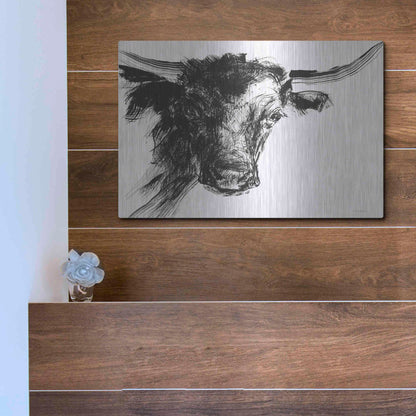 Luxe Metal Art 'Linear Growth' by Kamdon Kreations, Metal Wall Art,16x12