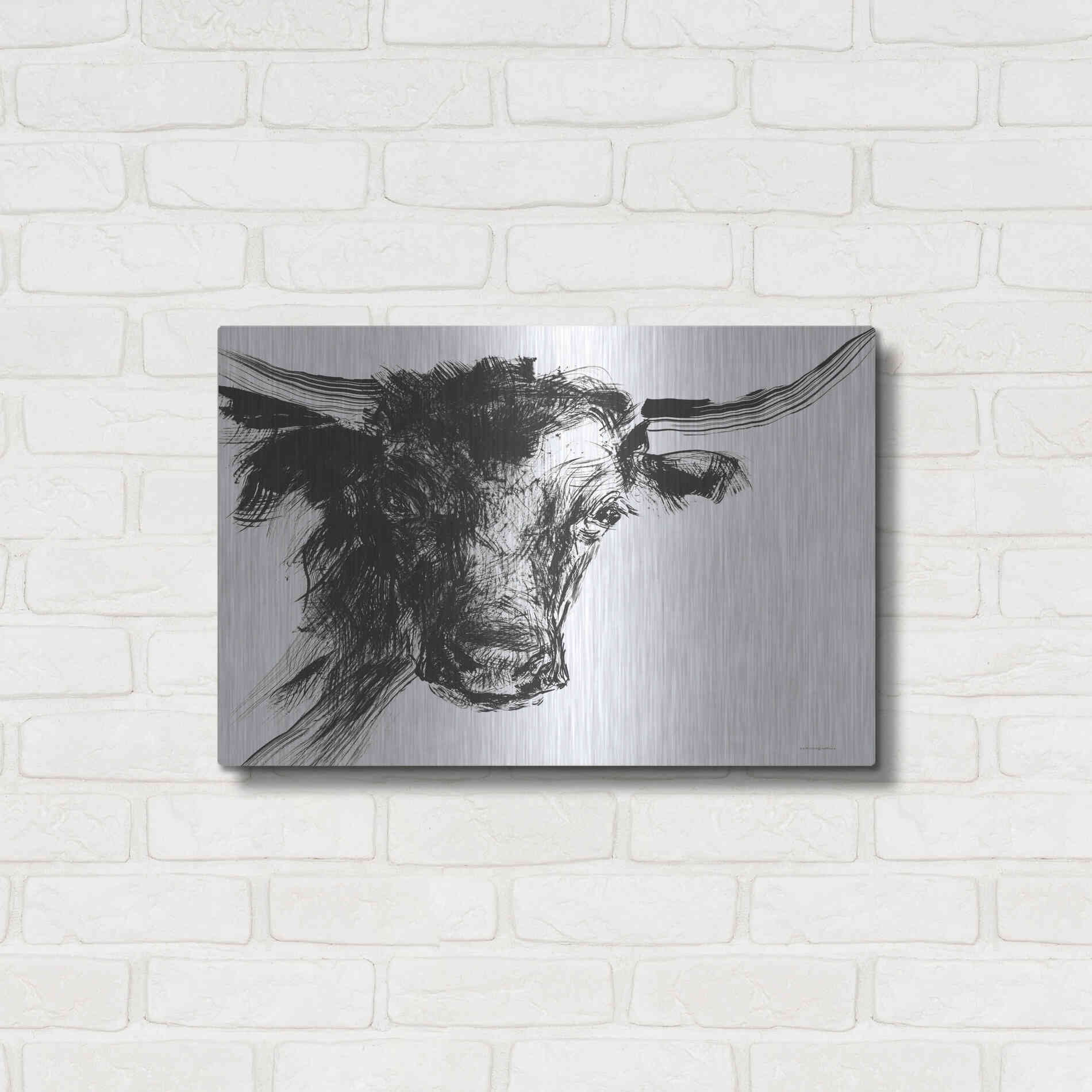 Luxe Metal Art 'Linear Growth' by Kamdon Kreations, Metal Wall Art,24x16