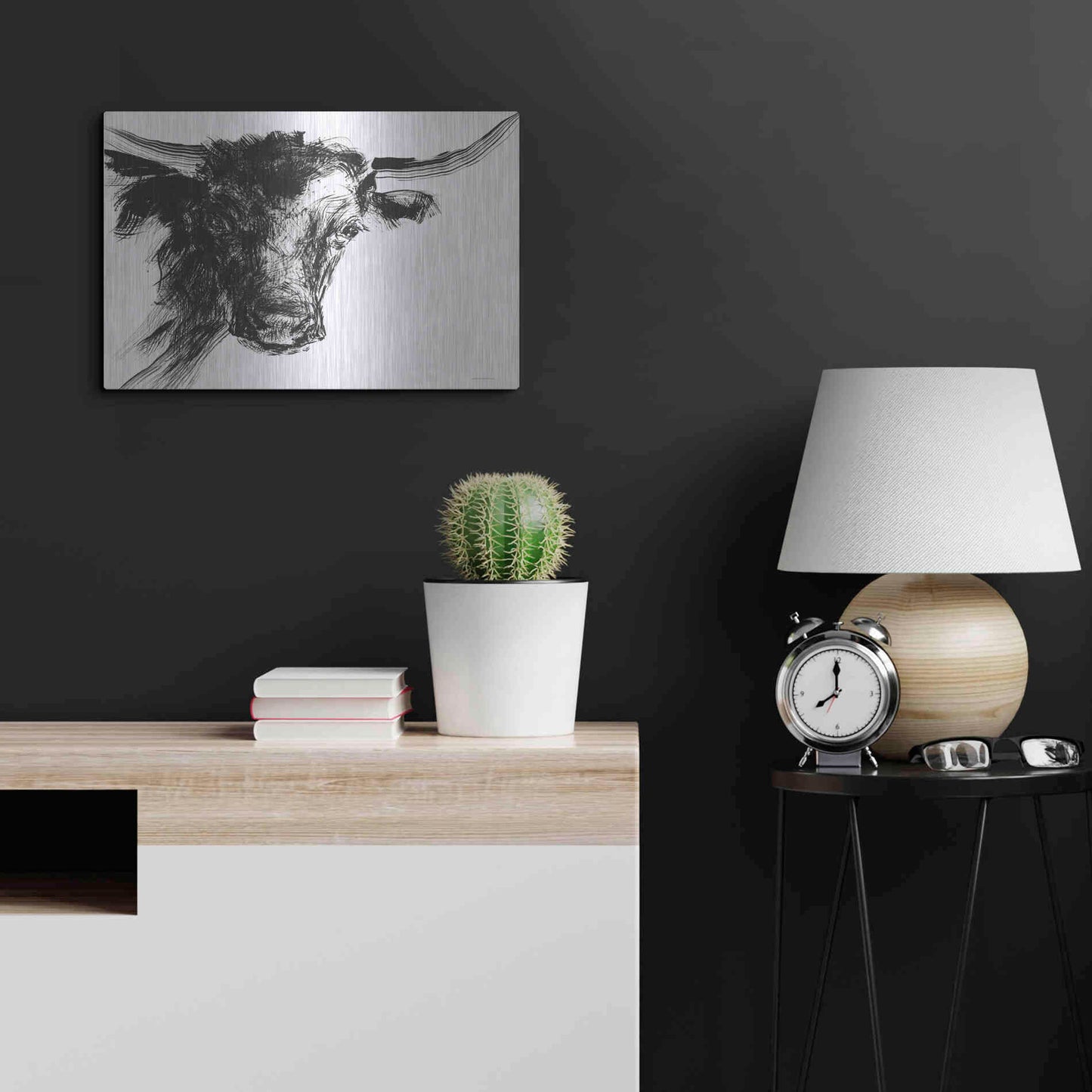 Luxe Metal Art 'Linear Growth' by Kamdon Kreations, Metal Wall Art,24x16