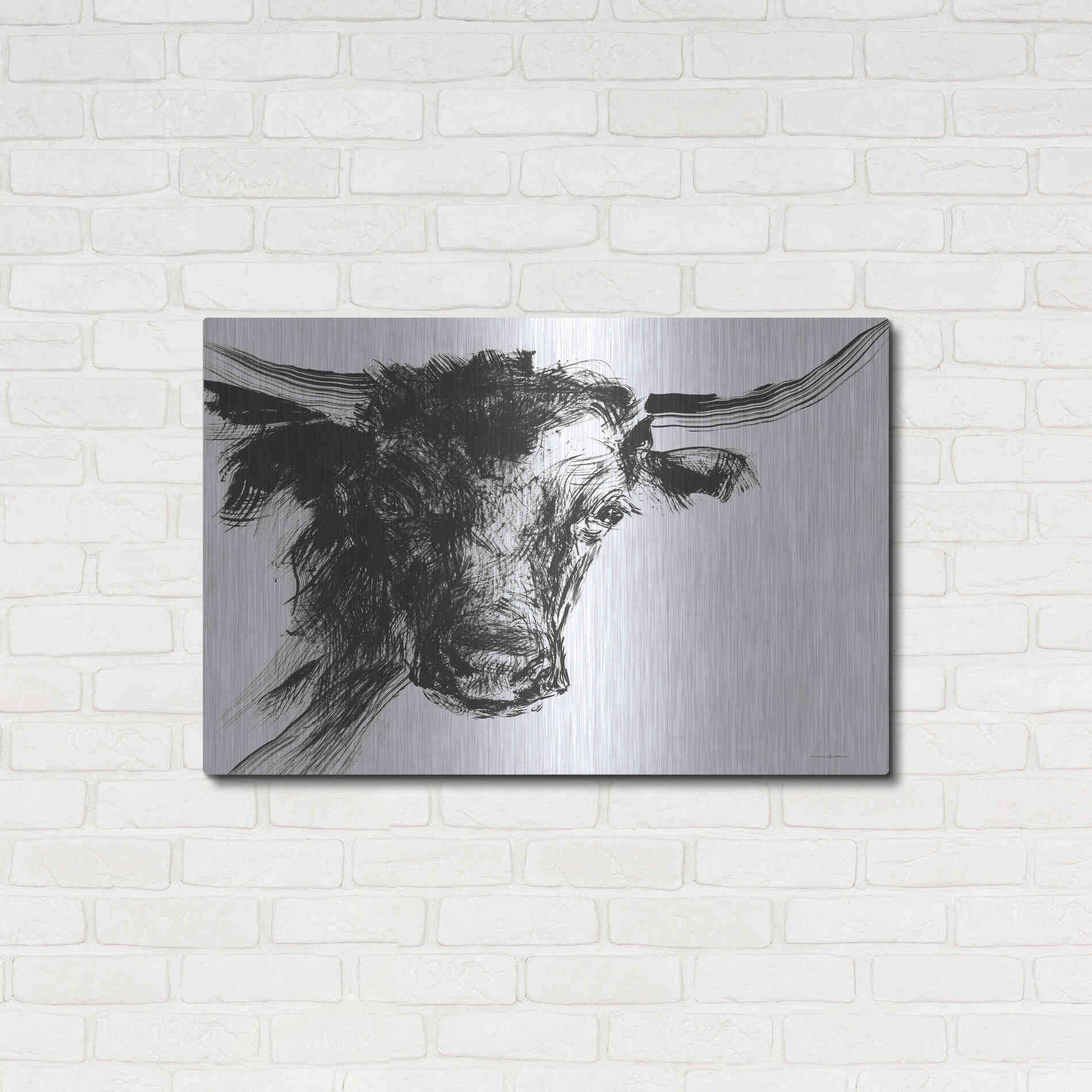 Luxe Metal Art 'Linear Growth' by Kamdon Kreations, Metal Wall Art,36x24