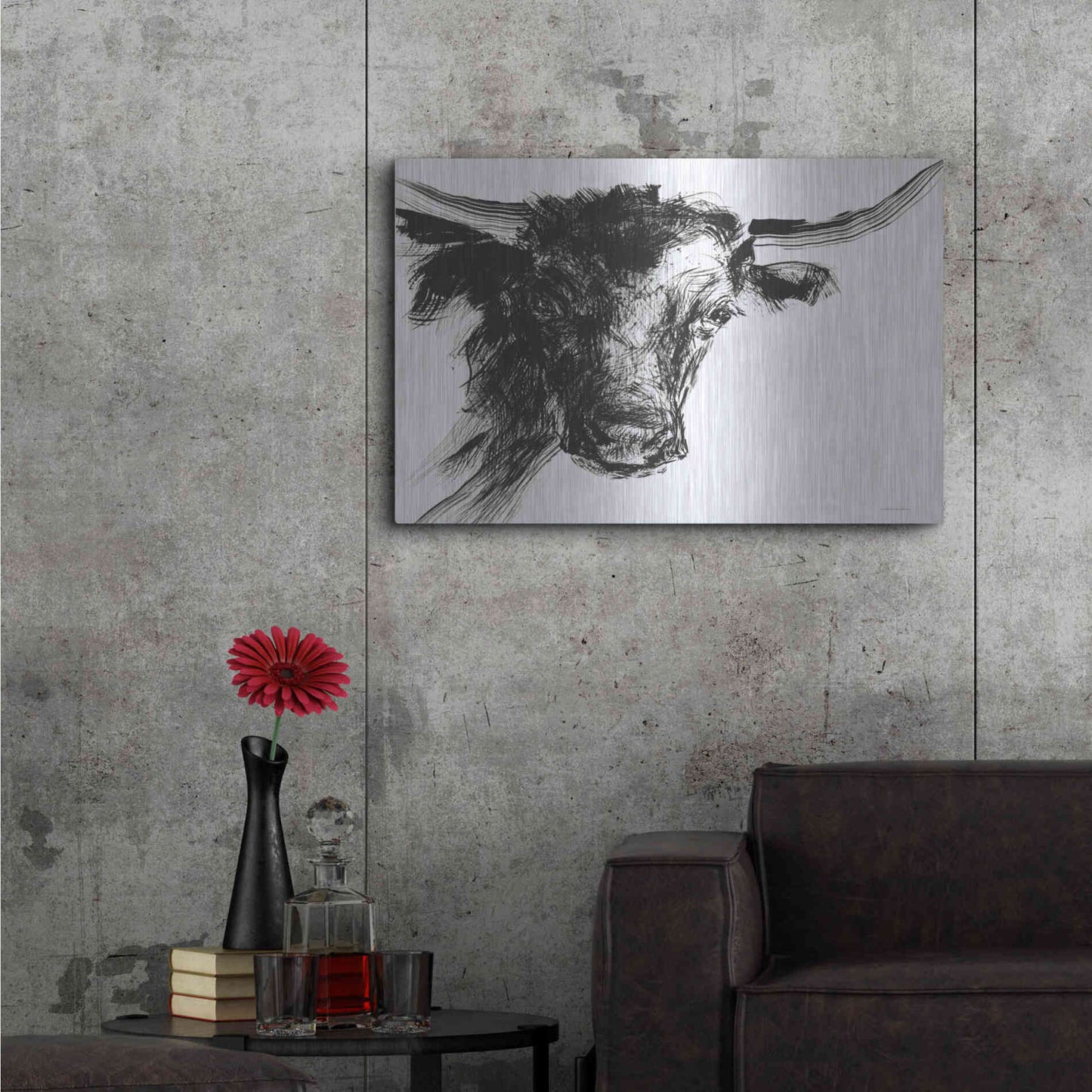 Luxe Metal Art 'Linear Growth' by Kamdon Kreations, Metal Wall Art,36x24