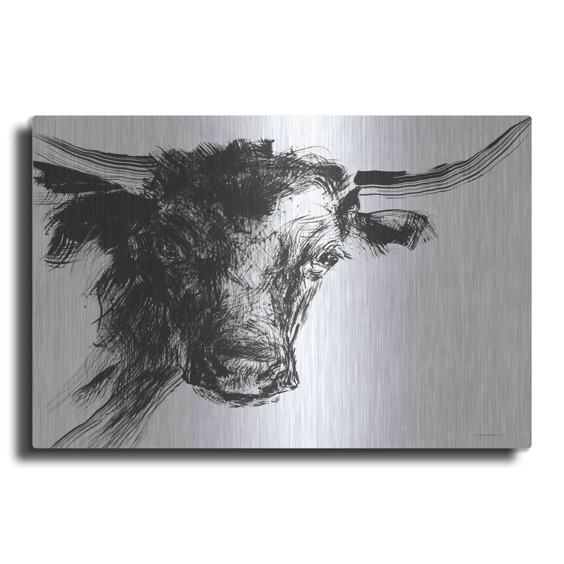 Luxe Metal Art 'Linear Growth' by Kamdon Kreations, Metal Wall Art