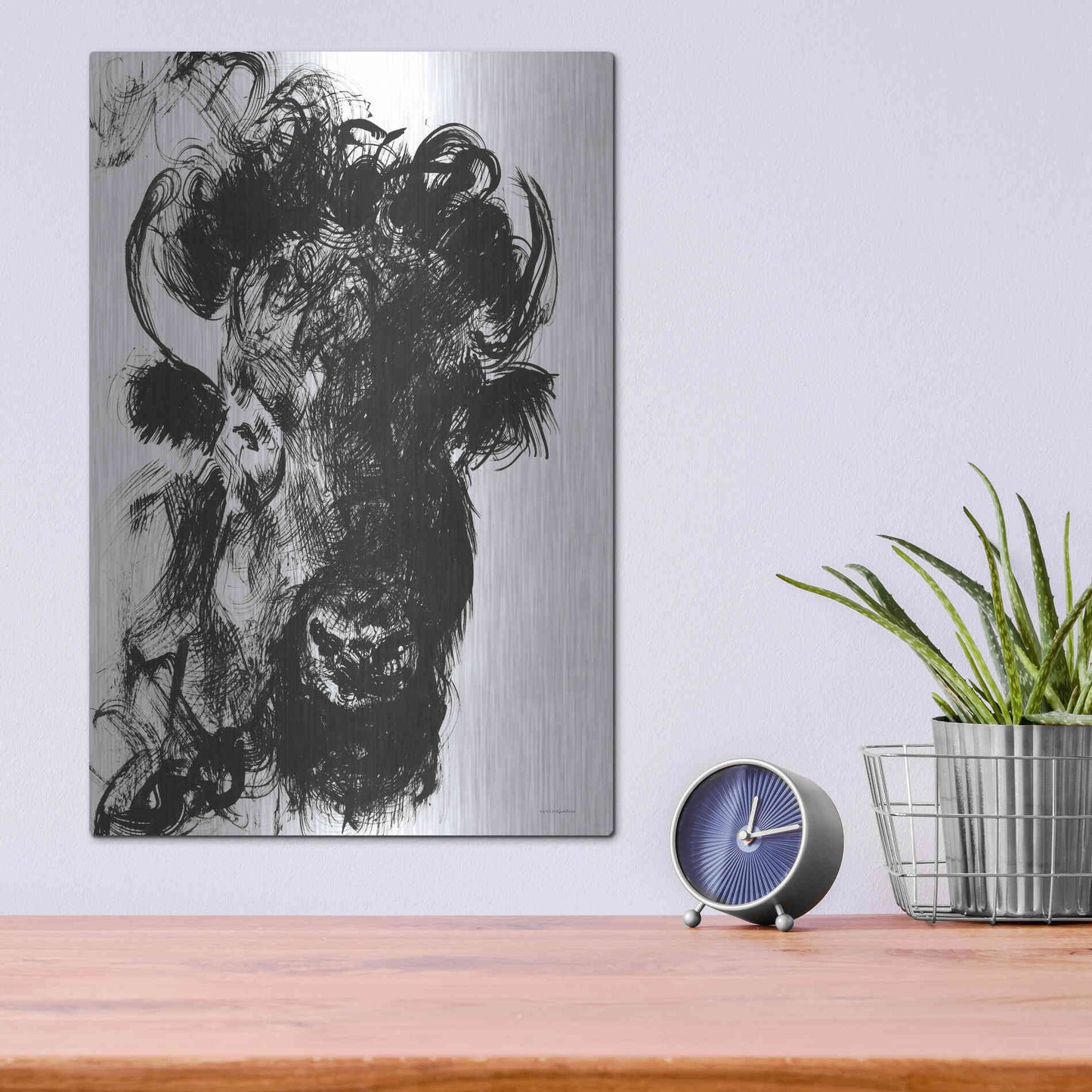 Luxe Metal Art 'Harrison' by Kamdon Kreations, Metal Wall Art,12x16