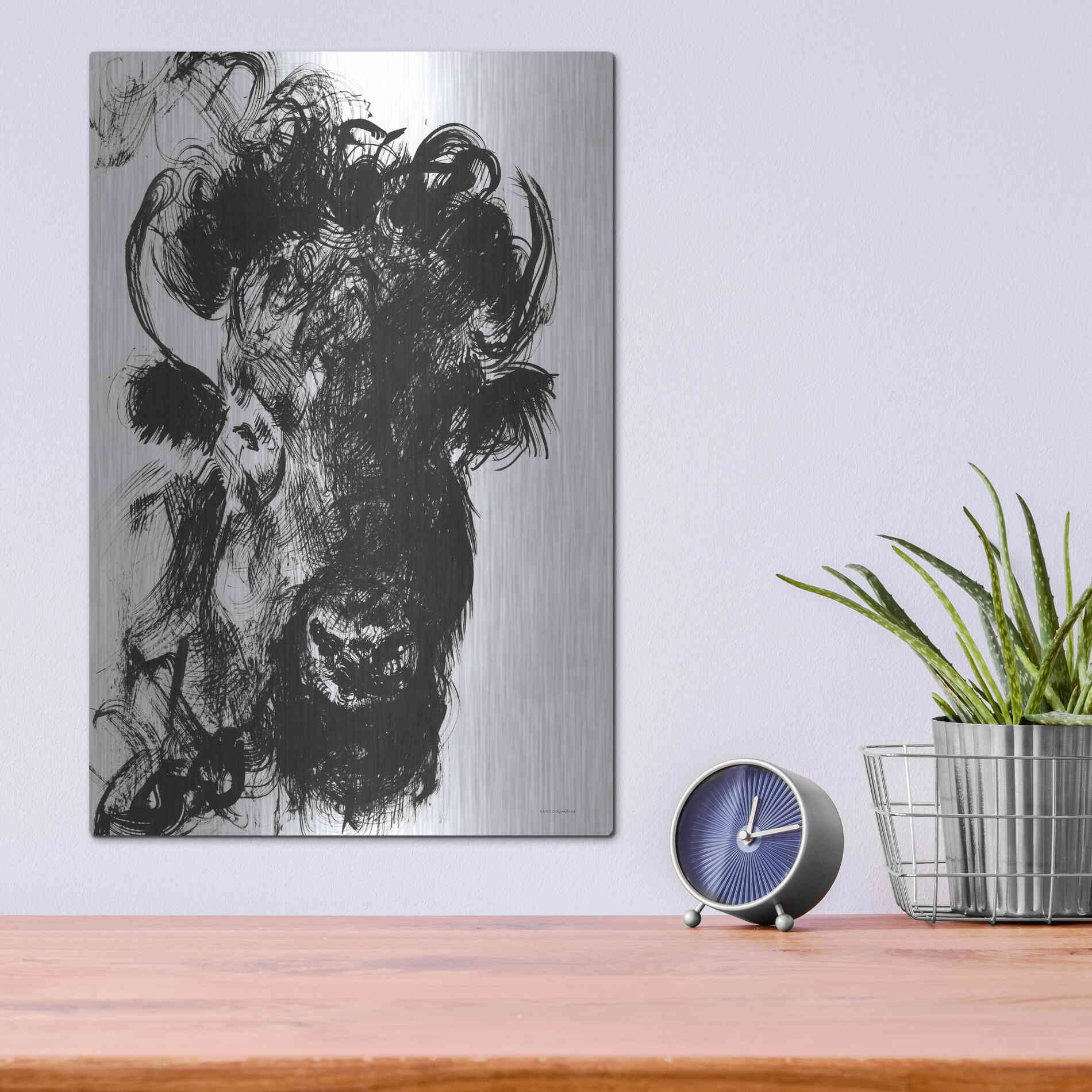 Luxe Metal Art 'Harrison' by Kamdon Kreations, Metal Wall Art,12x16