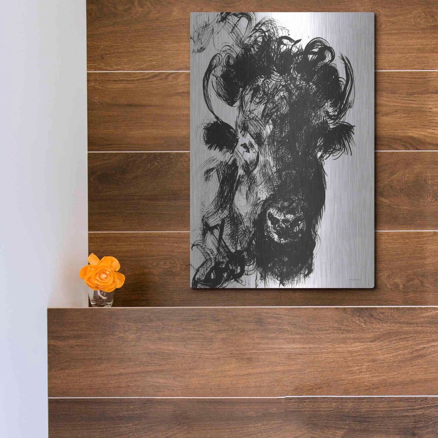 Luxe Metal Art 'Harrison' by Kamdon Kreations, Metal Wall Art,12x16