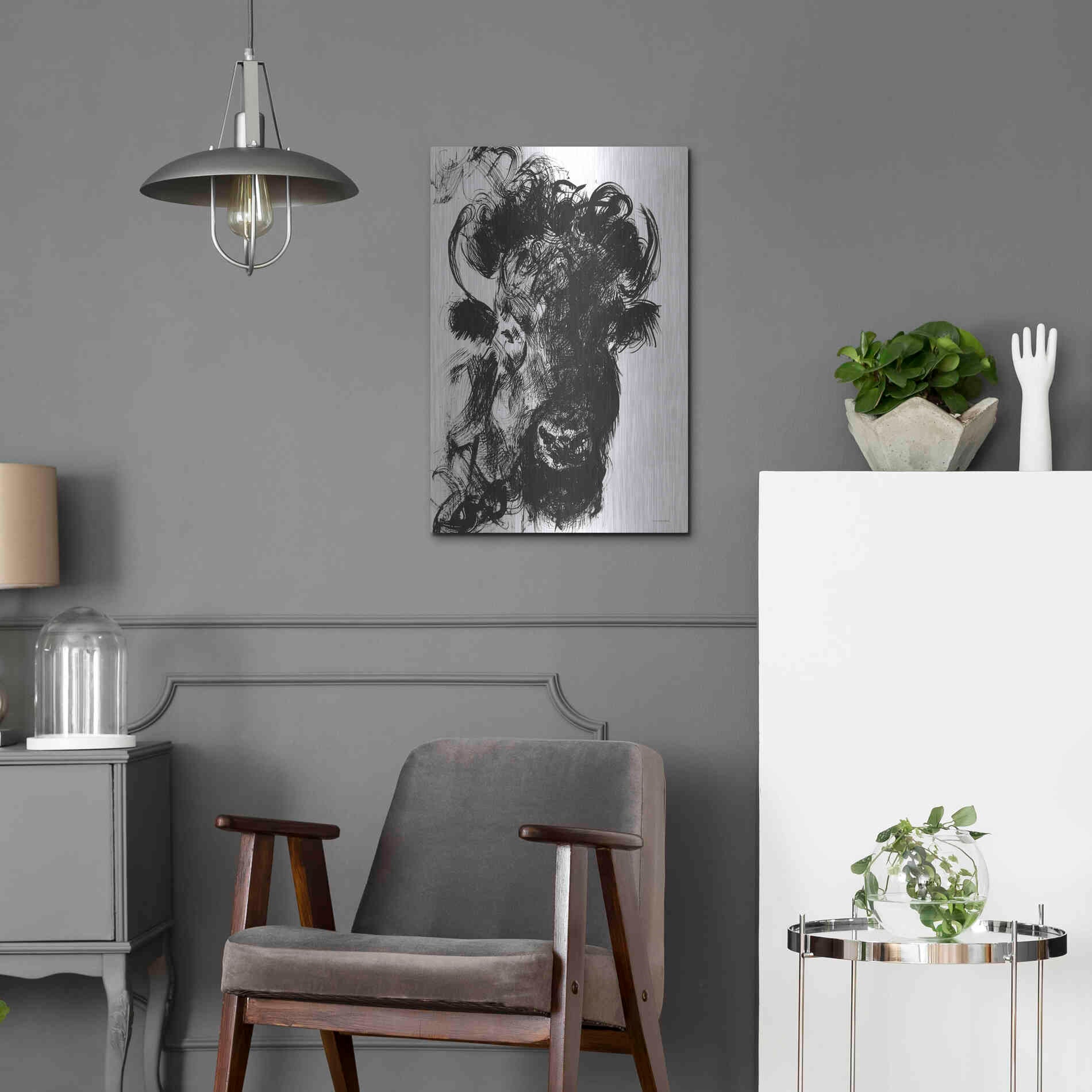 Luxe Metal Art 'Harrison' by Kamdon Kreations, Metal Wall Art,16x24