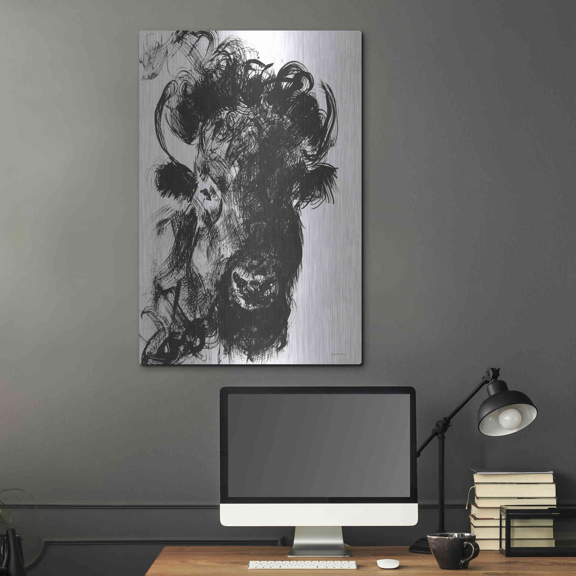 Luxe Metal Art 'Harrison' by Kamdon Kreations, Metal Wall Art,24x36