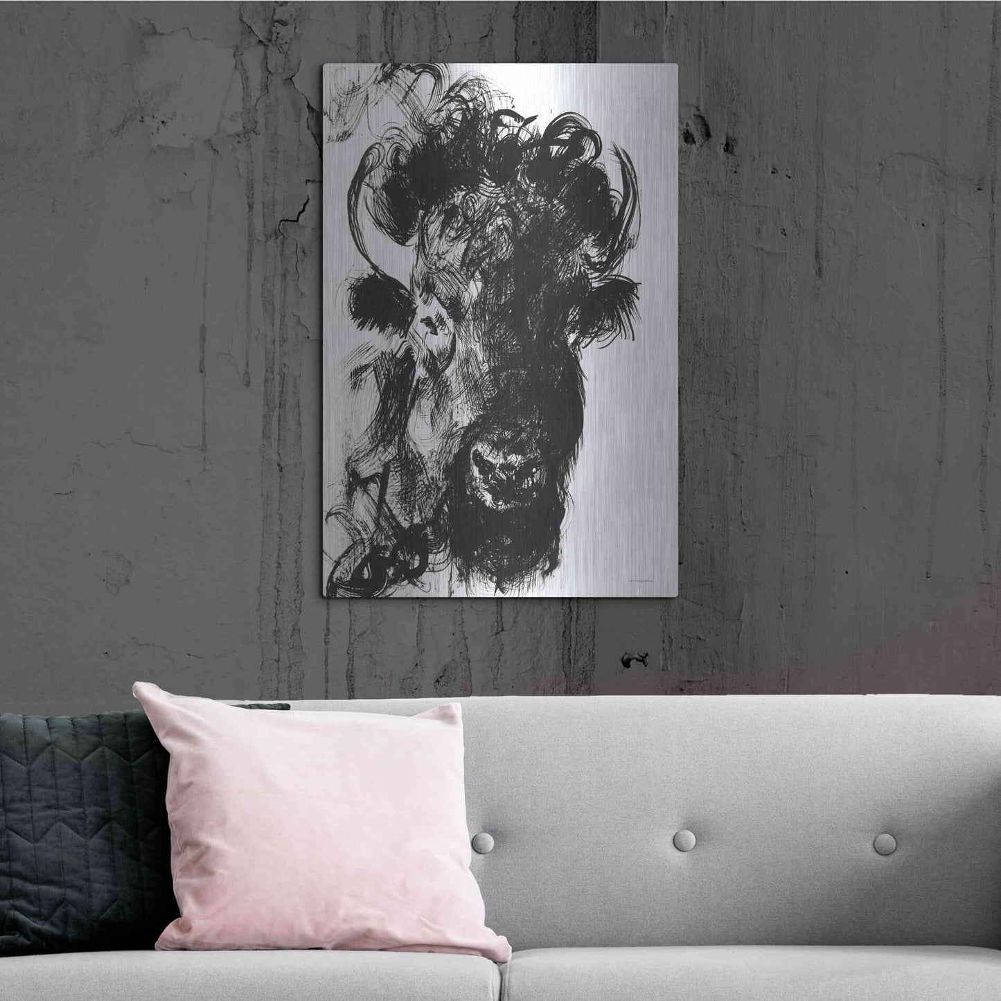 Luxe Metal Art 'Harrison' by Kamdon Kreations, Metal Wall Art,24x36