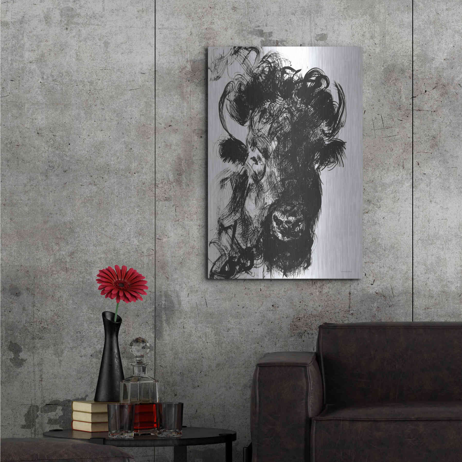 Luxe Metal Art 'Harrison' by Kamdon Kreations, Metal Wall Art,24x36