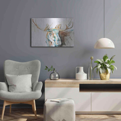Luxe Metal Art 'Water Moose' by Kamdon Kreations, Metal Wall Art,24x16