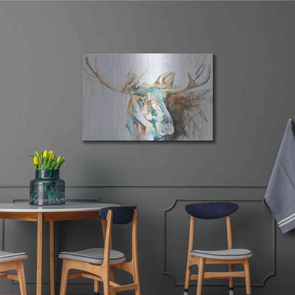 Luxe Metal Art 'Water Moose' by Kamdon Kreations, Metal Wall Art,36x24