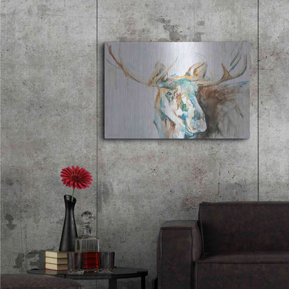 Luxe Metal Art 'Water Moose' by Kamdon Kreations, Metal Wall Art,36x24