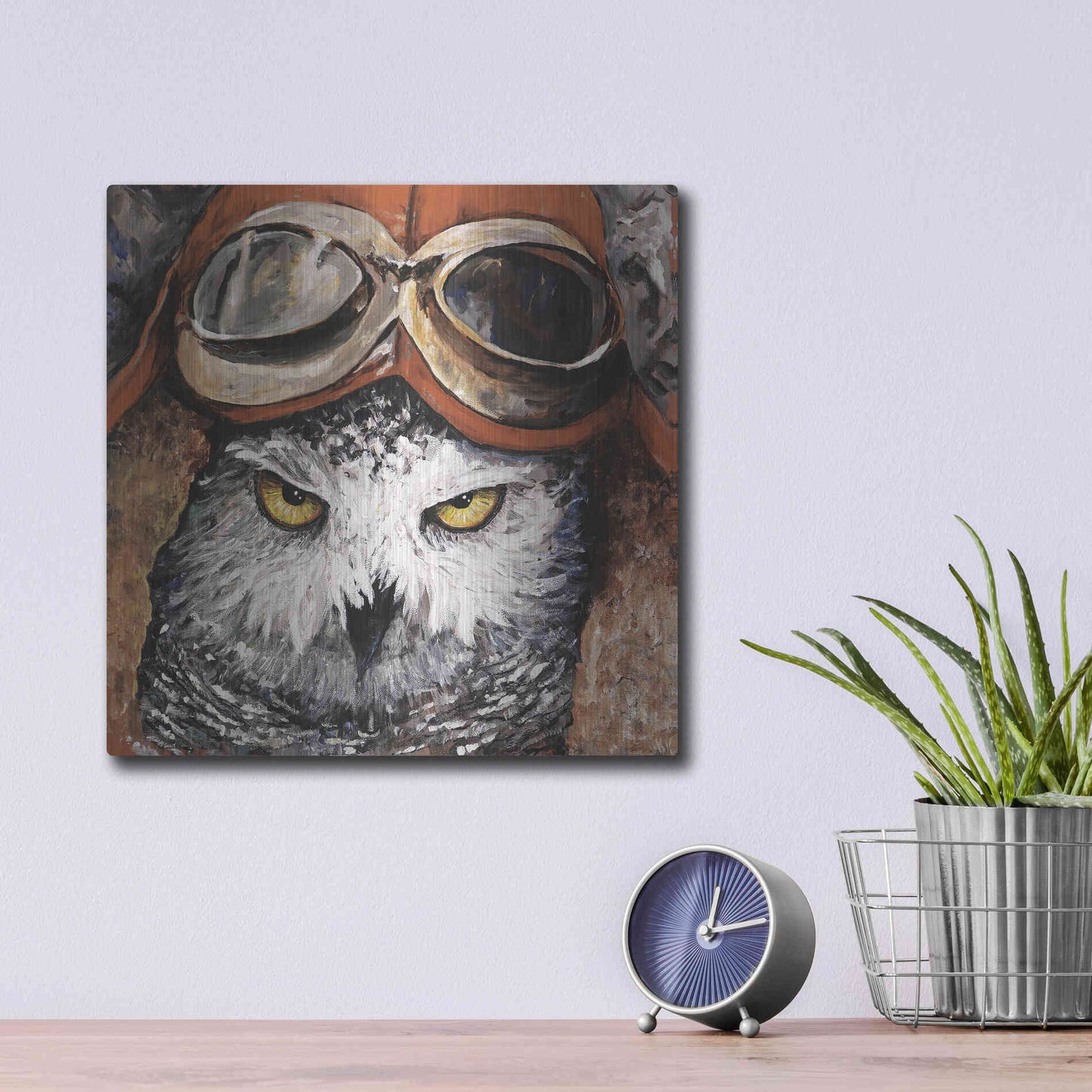 Luxe Metal Art 'On the Prowl' by Kamdon Kreations, Metal Wall Art,12x12